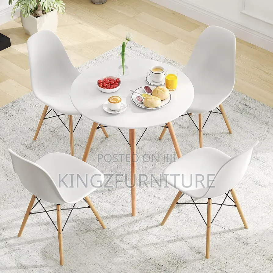 Modern Circle Restaurant Kitchen Table 4 Chairs
