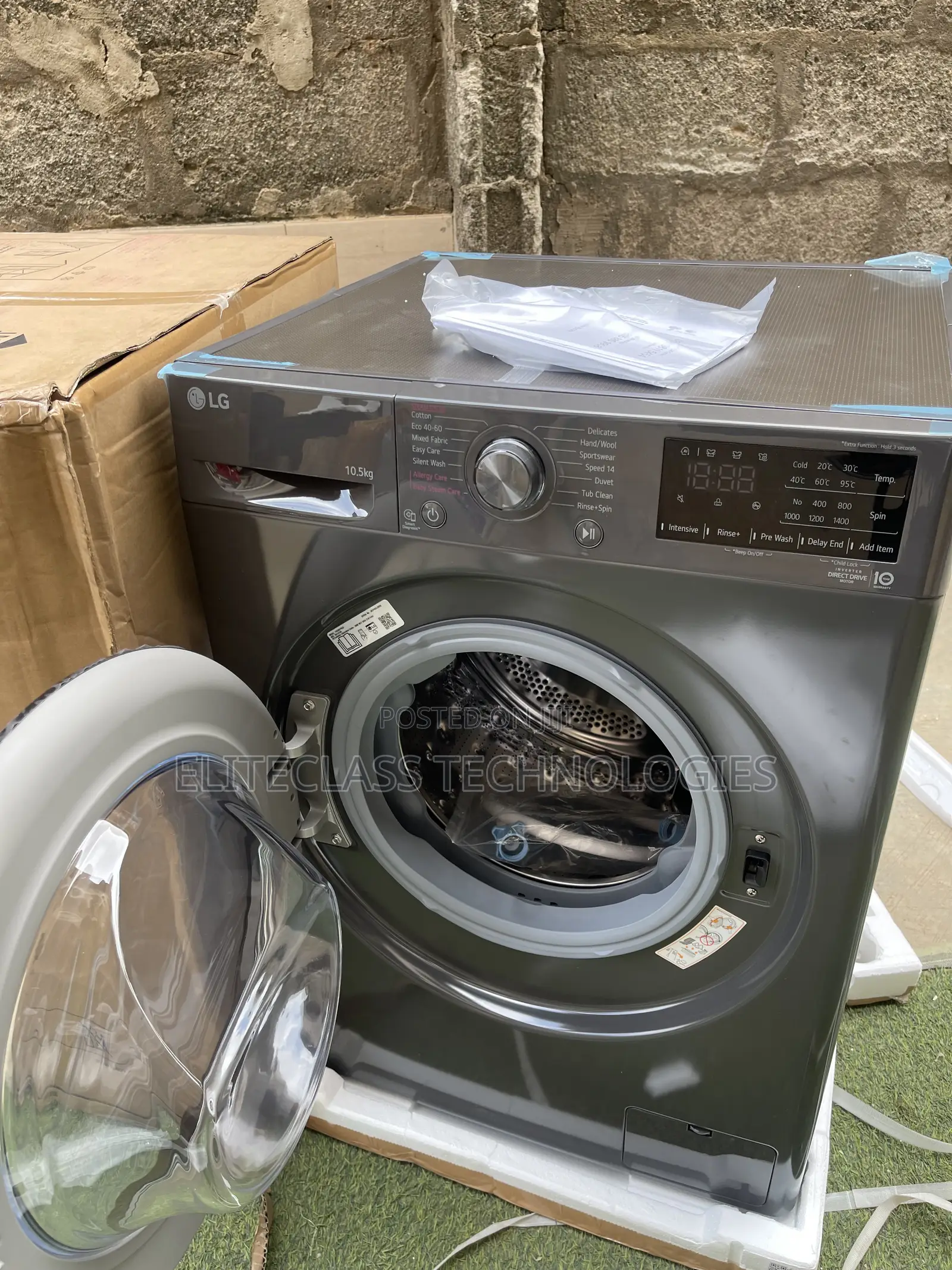Lg Front Load Drum Washer Wm 4v3ryp6je-F