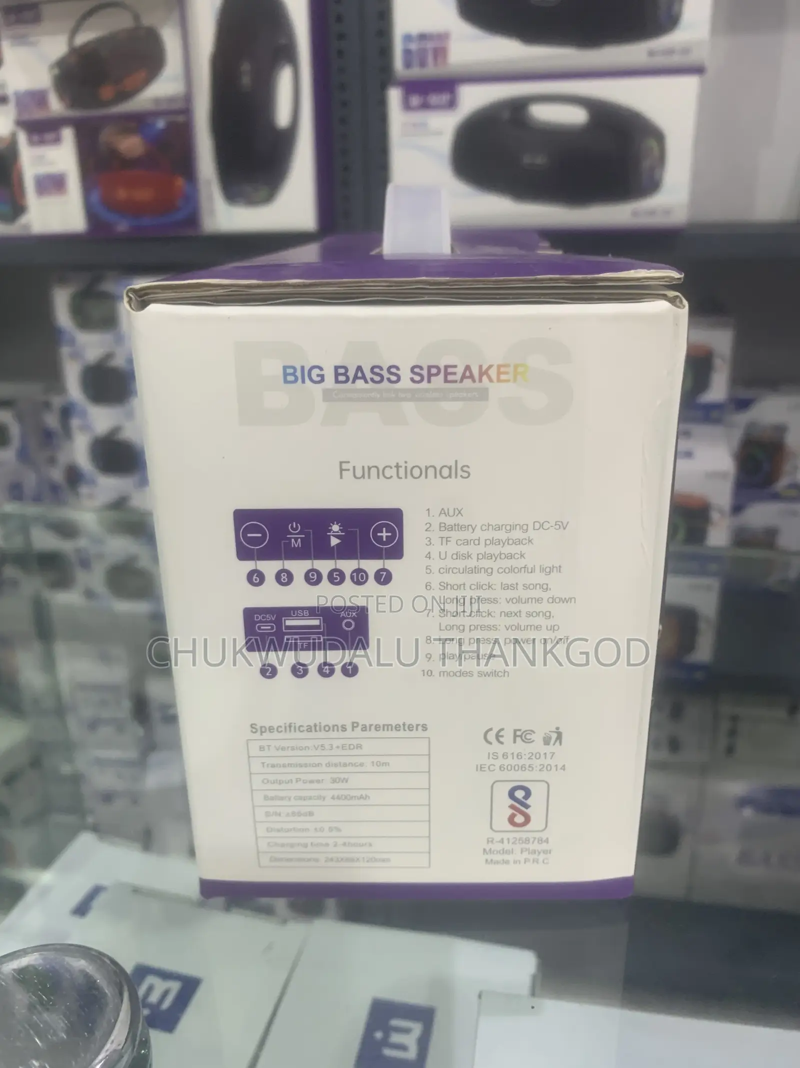W.Vip 30w Deep Bass High Quality Portable Wireless Bluetooth Speaker