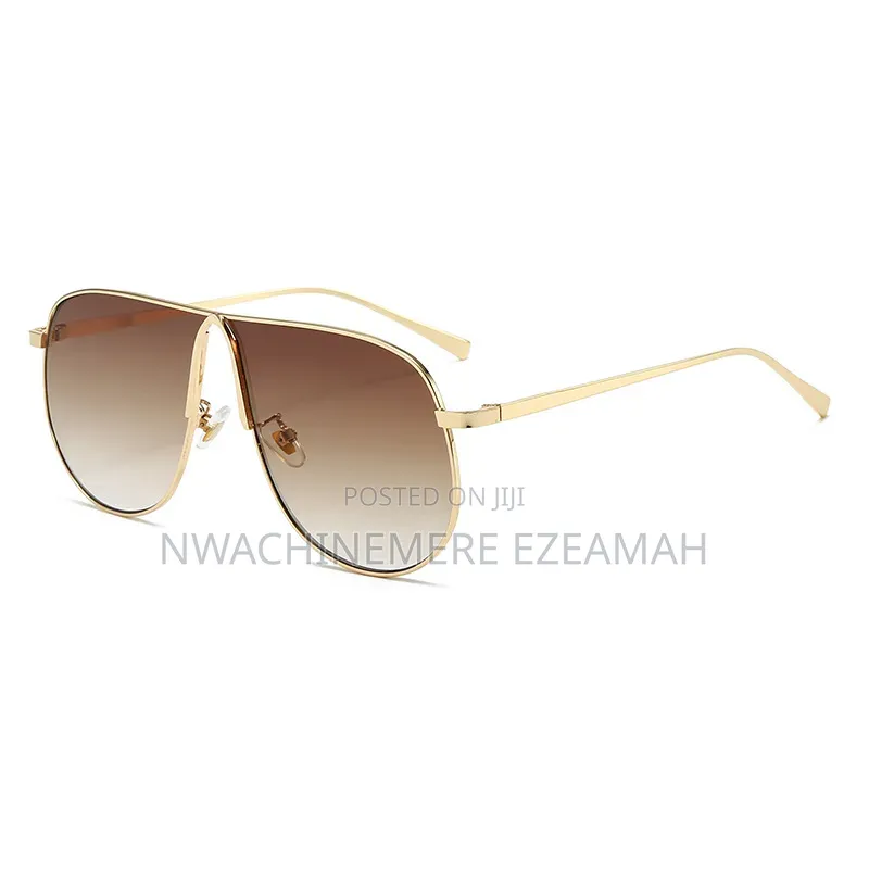 Trendy Oversized Aviator Sunglasses Unisex Luxury Eyewear + Pouch