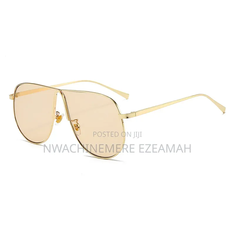 Trendy Oversized Aviator Sunglasses Unisex Luxury Eyewear + Pouch