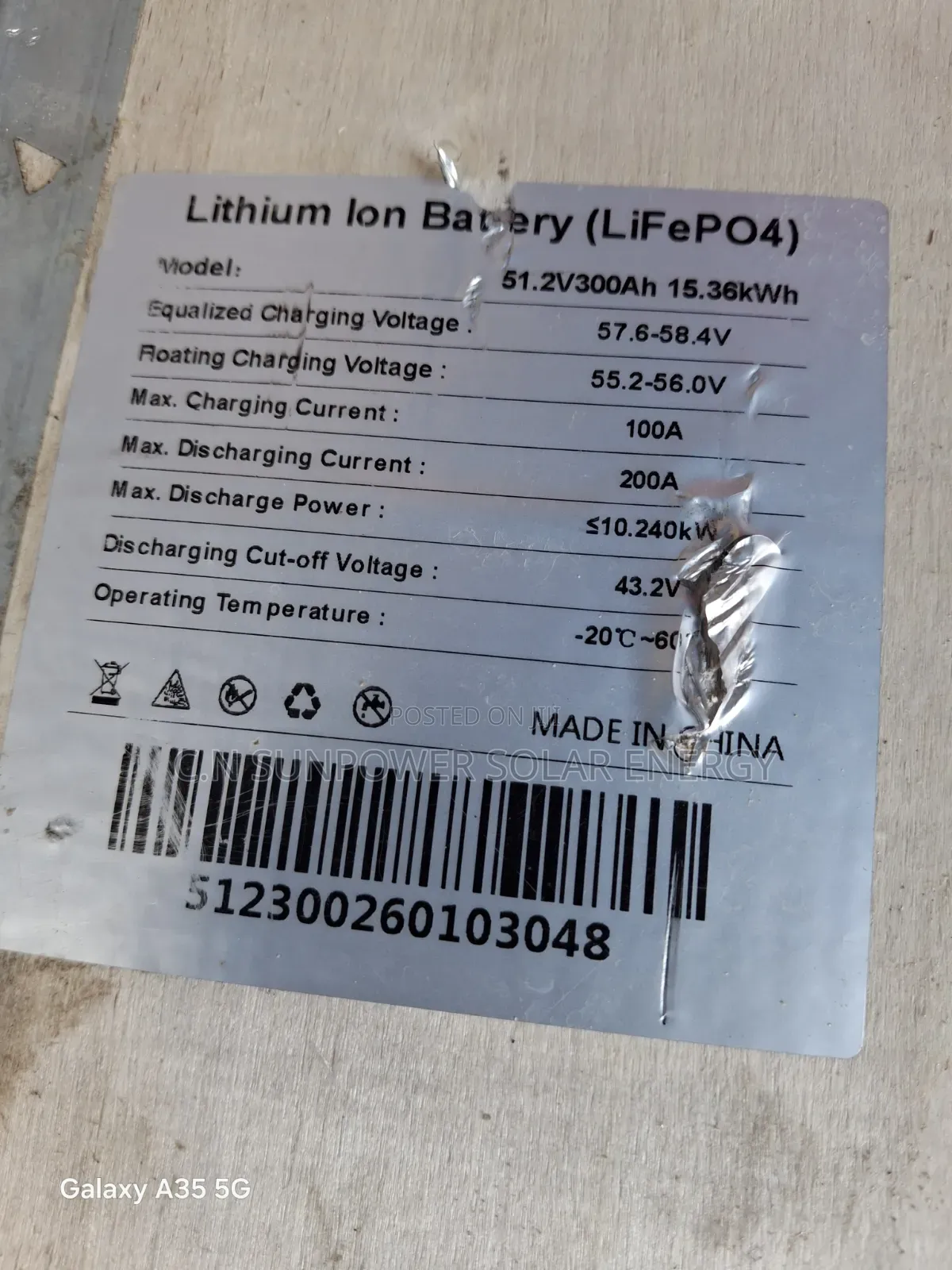 15kwh/48v King Long Lithium-Iron Phosphate Energy Storage Battery