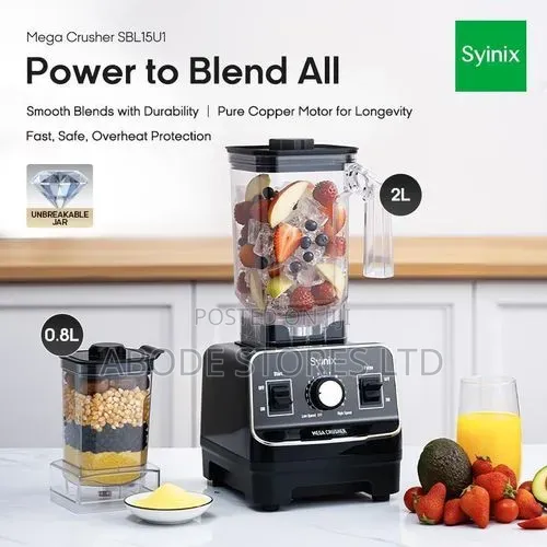 Syinix 2l Mega Crusher 1500w Heavy Duty Industrial Blender