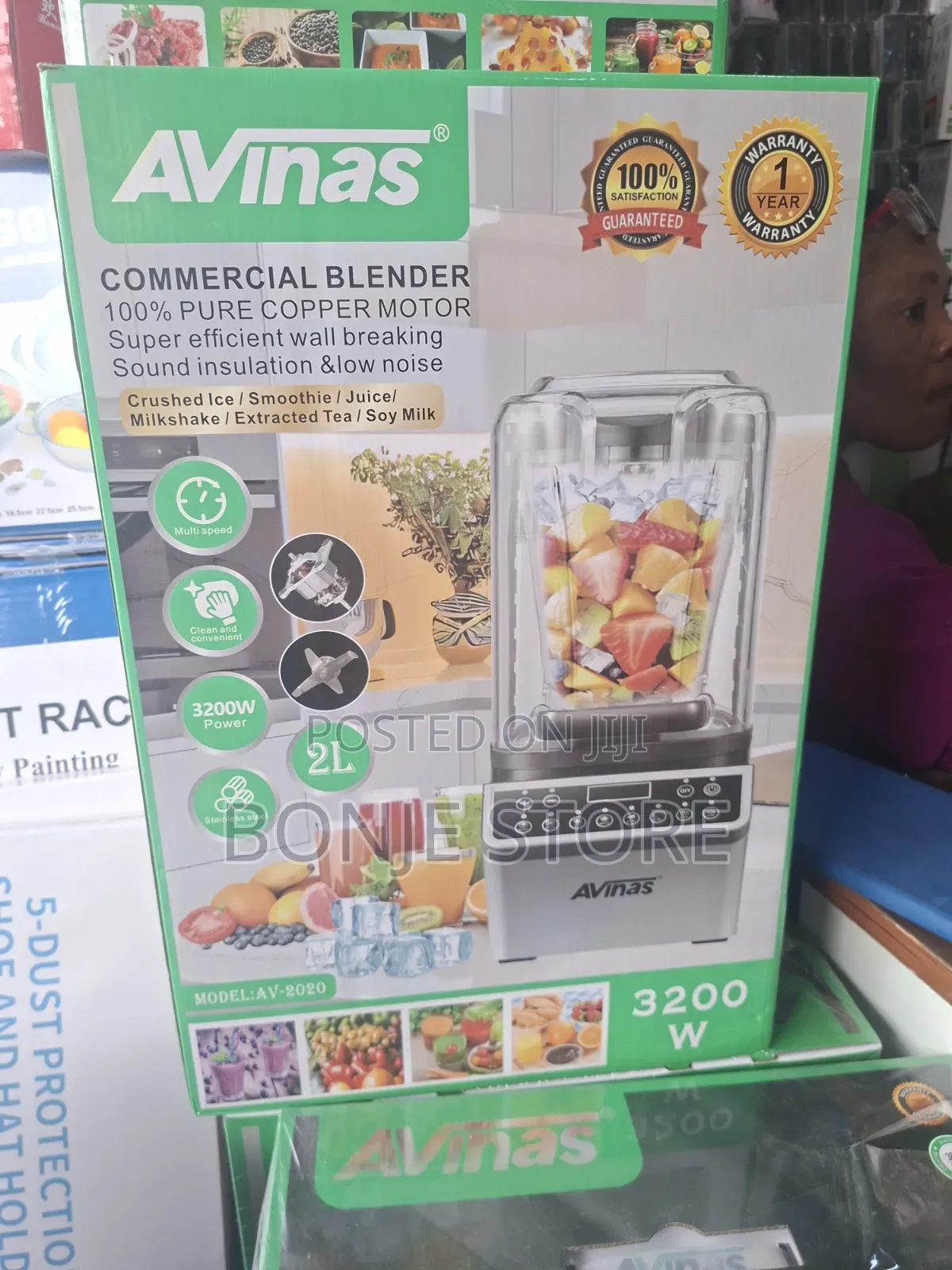 Avinas Av-2020 Commercial Blender With 3200w Copper, 2l, Soundproof