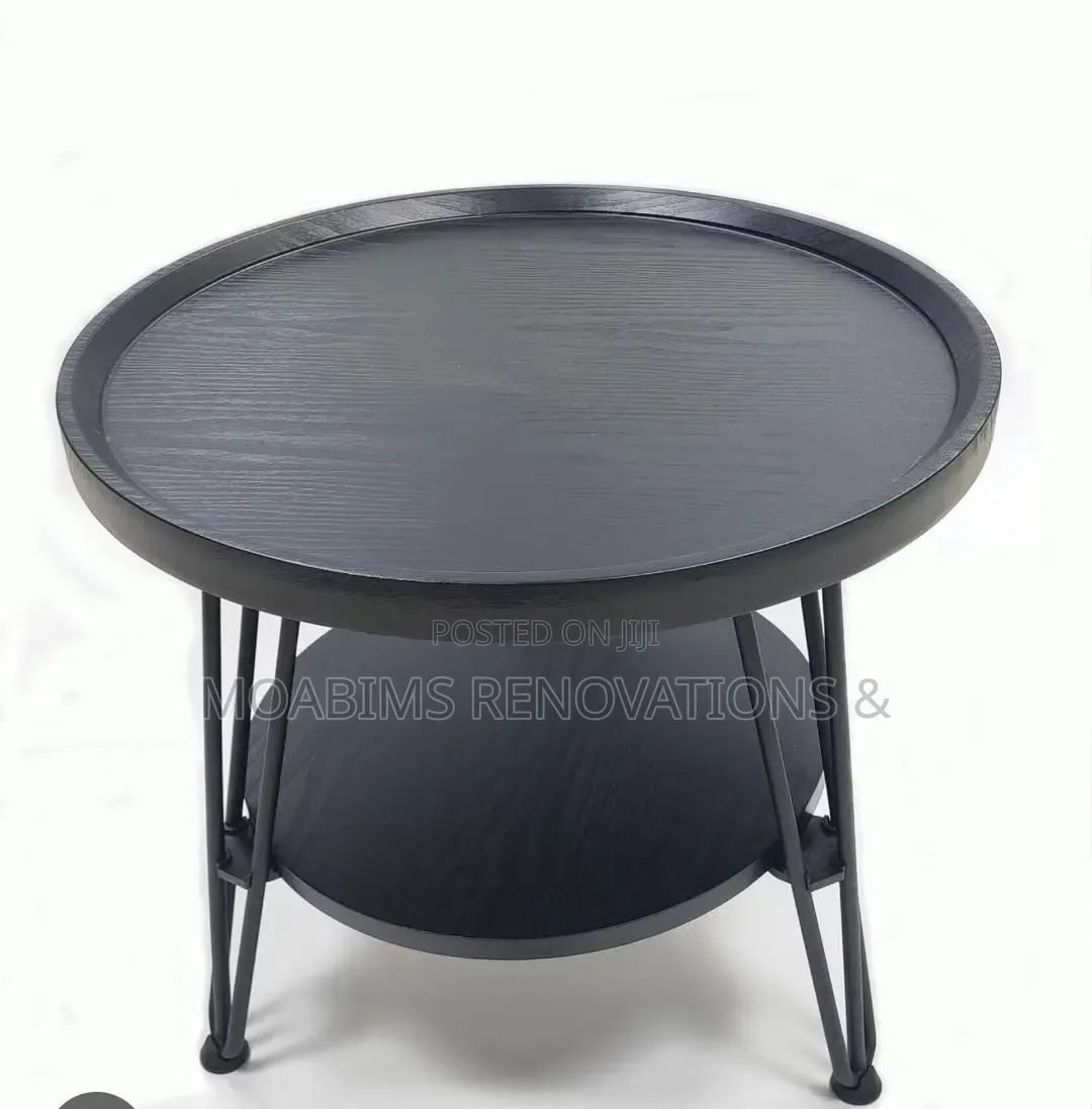 Luxury Coffee -Double Round Table (Brown / Black)