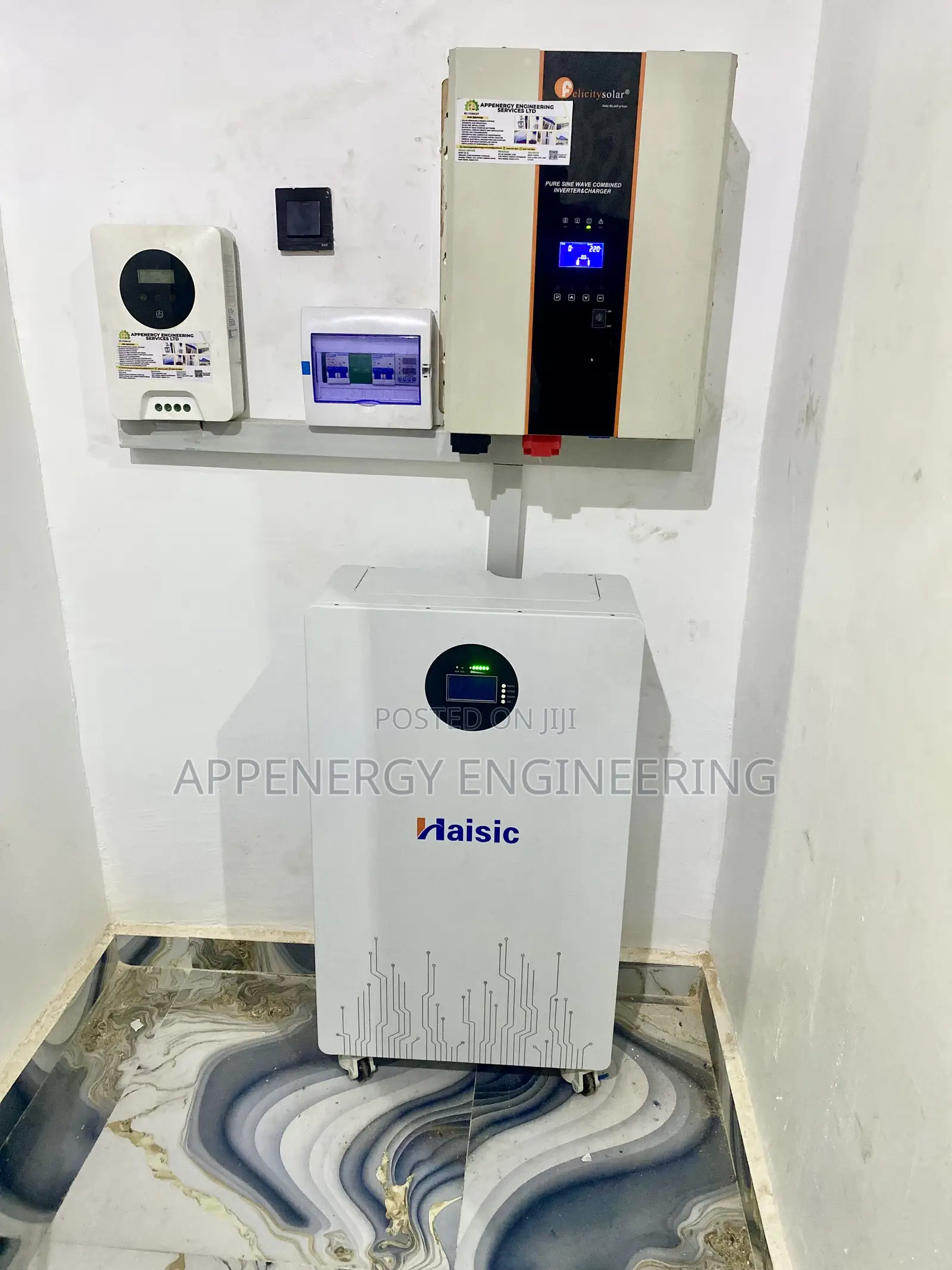 7.5kva Felicity and 15kwh Haisic Lithium Battery