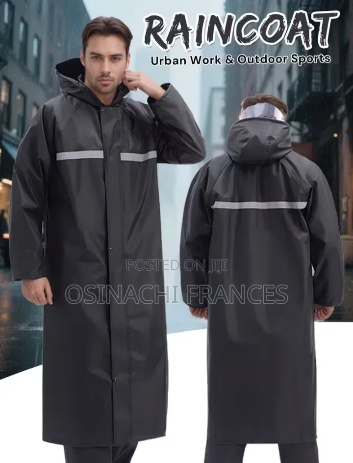 Polyester Gown Rain Coat With Reflector