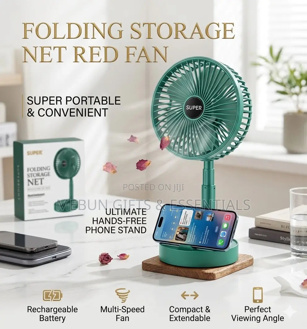 Rechargeable Telescopic Folding Fan