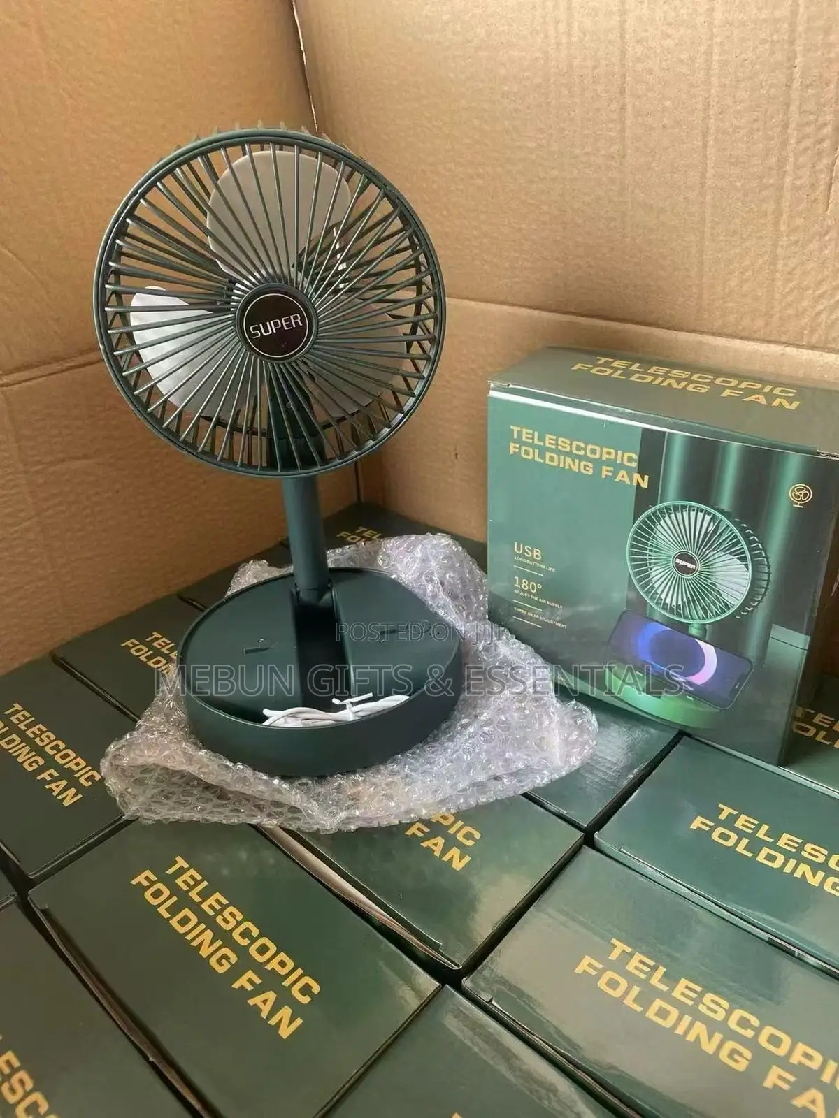 Rechargeable Telescopic Folding Fan
