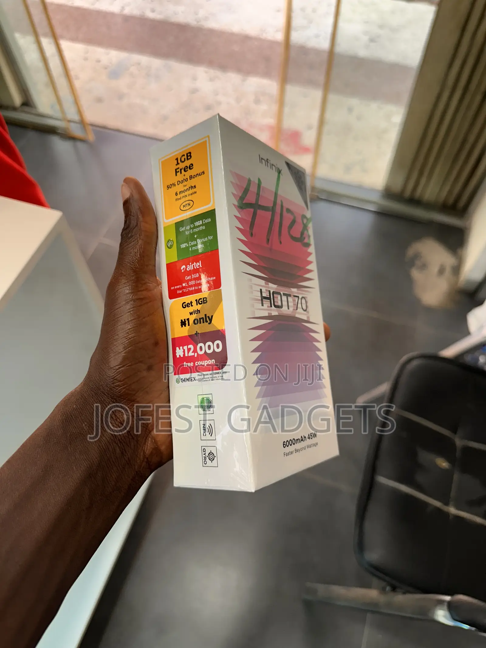 New Infinix Hot 70 128 GB Black