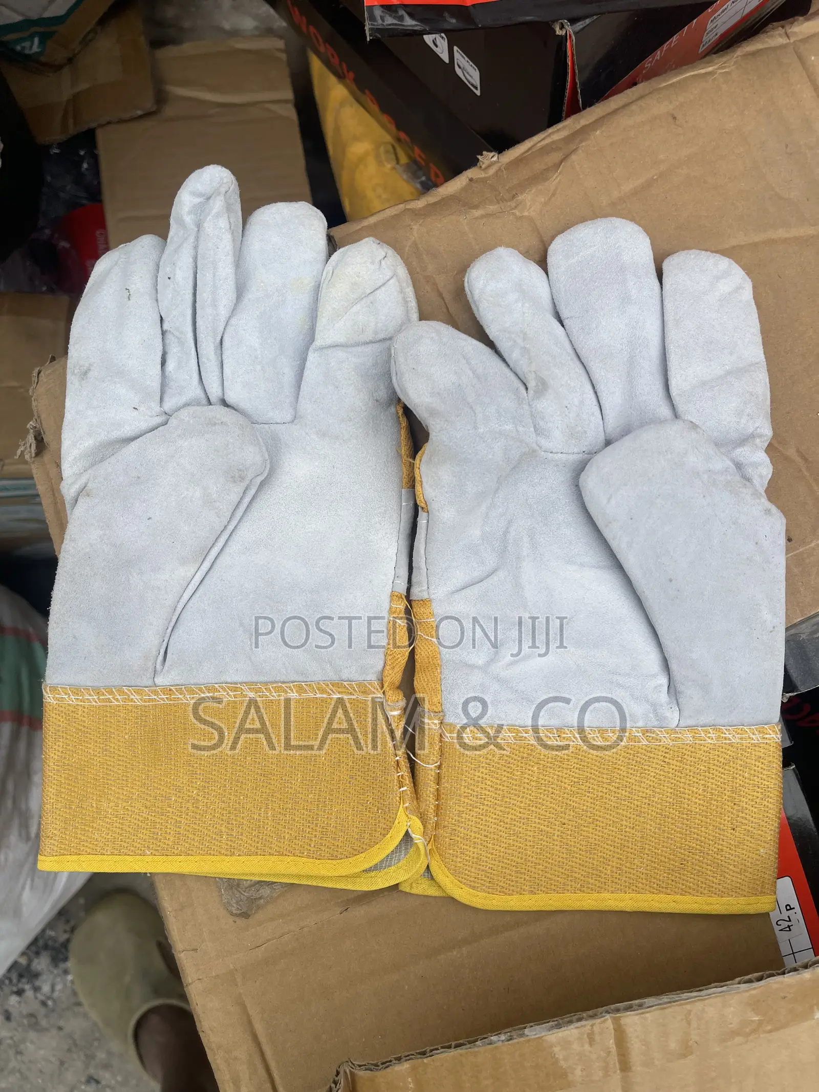 Leather Palm Safety Gloves – Heavy-duty Hand Protection Gloves