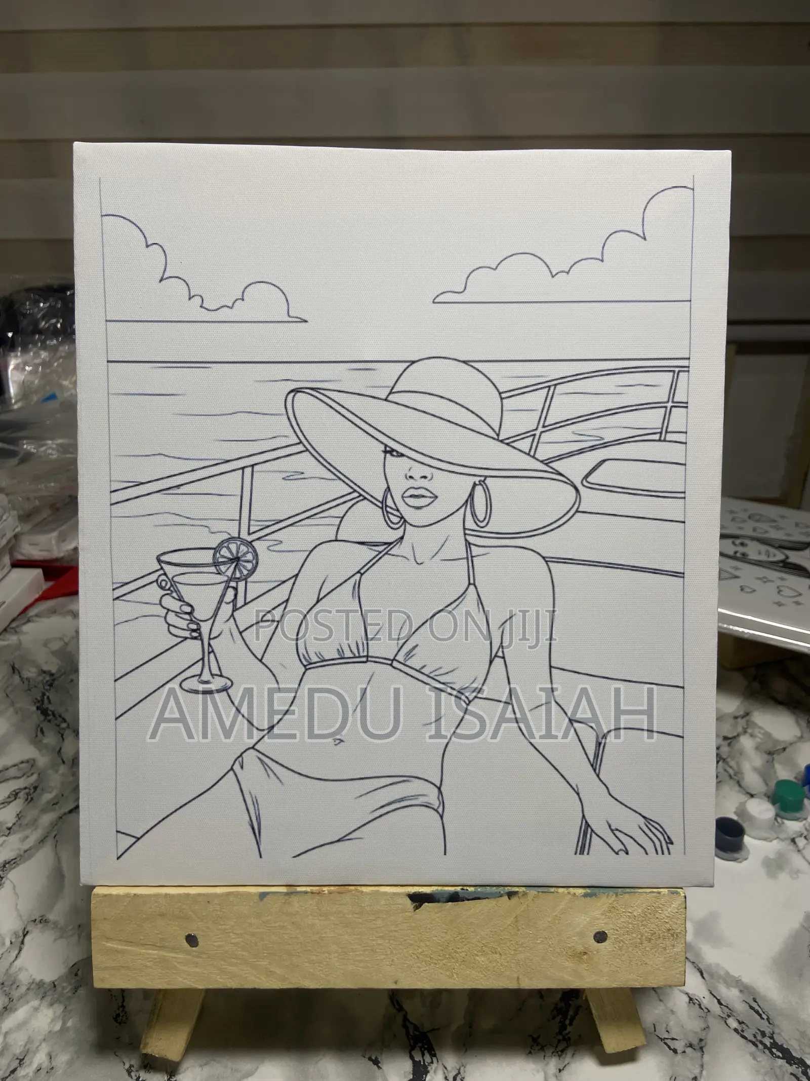 Sip and Paint Canvas Easel