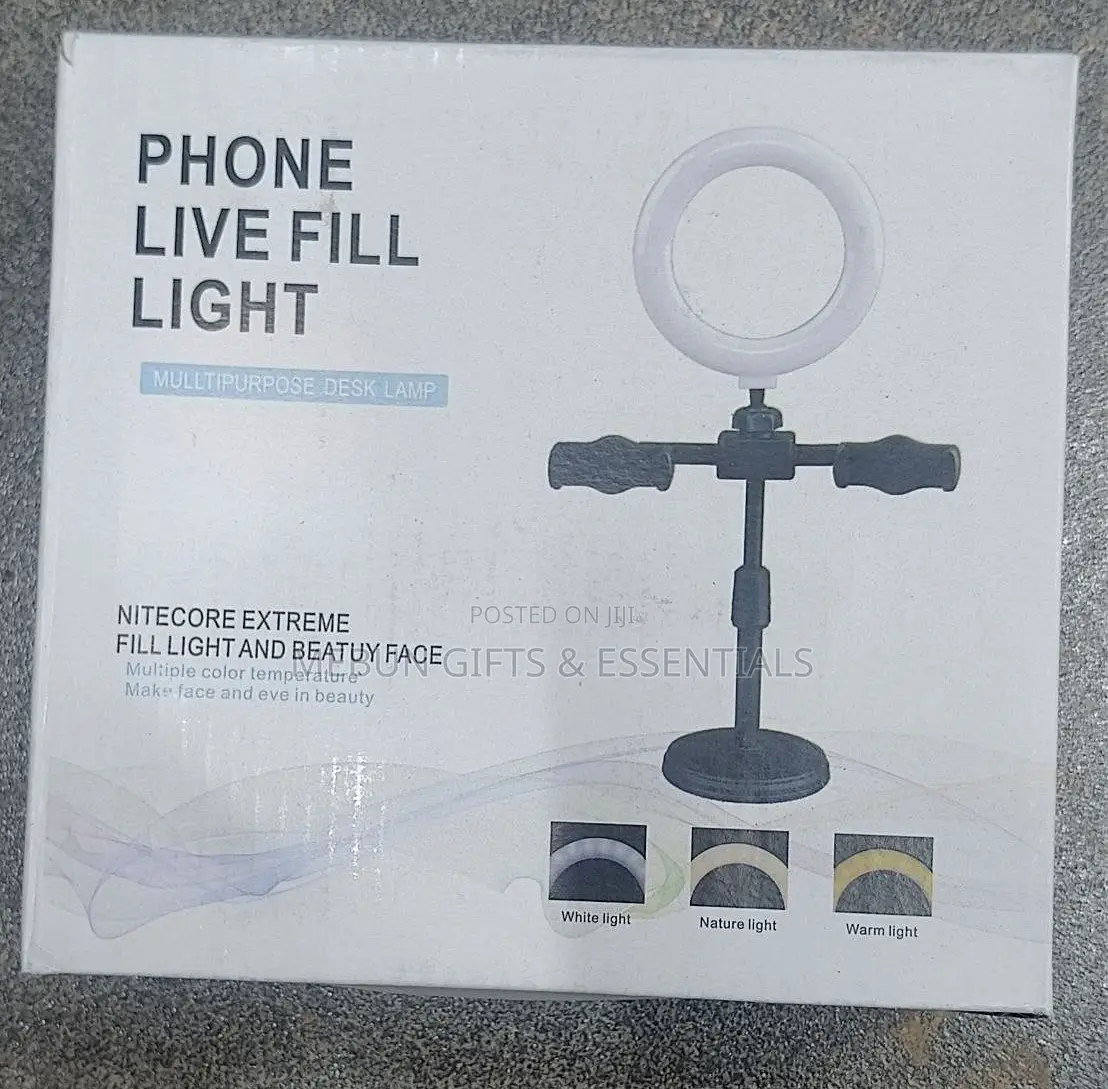 6” Ring Light With Double Phone Holder