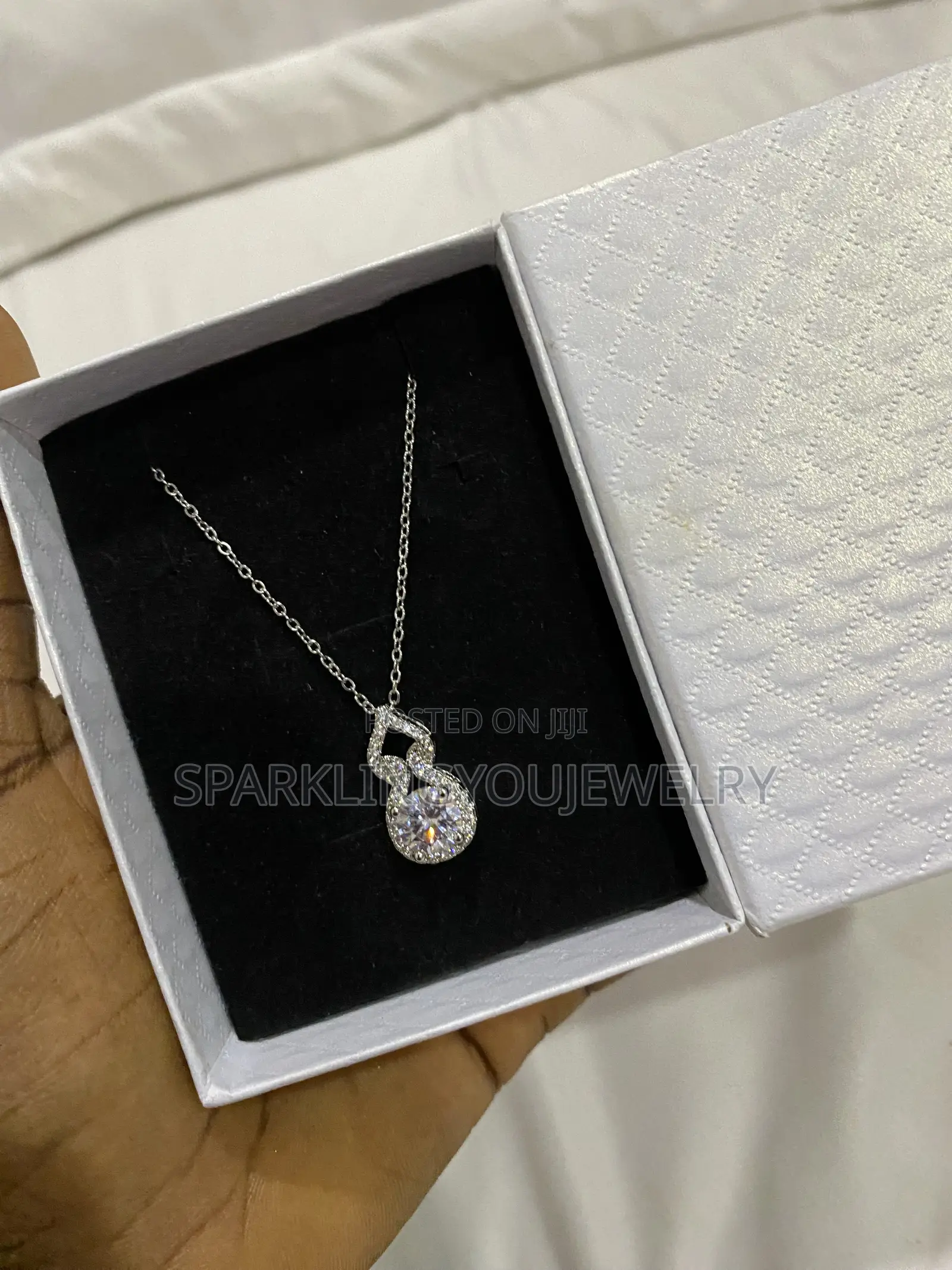 Moissainte Diamond Replica Necklace Made With Pure Sterling Silver