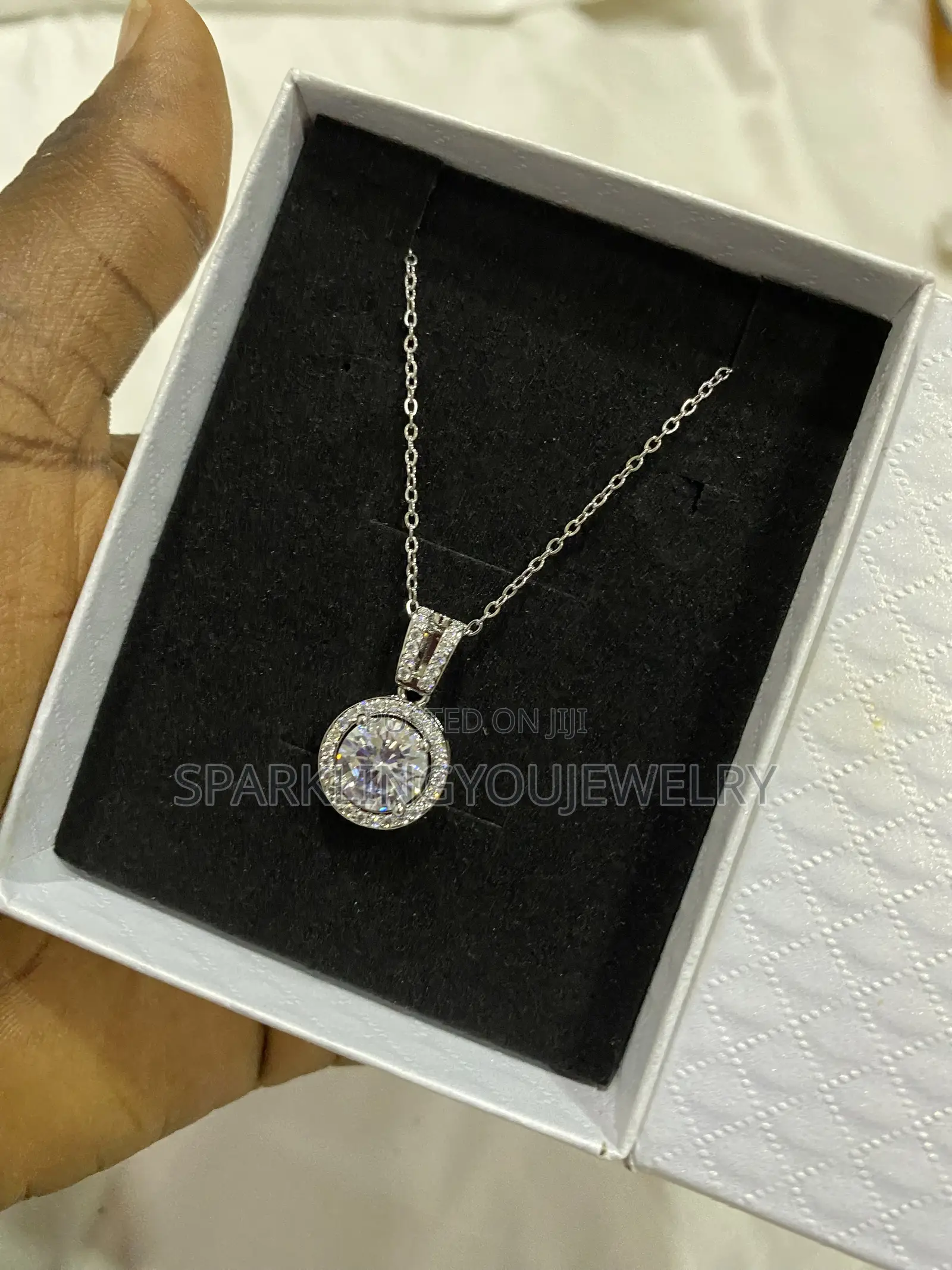 Moissainte Diamond Replica Necklace Made With Pure Sterling Silver