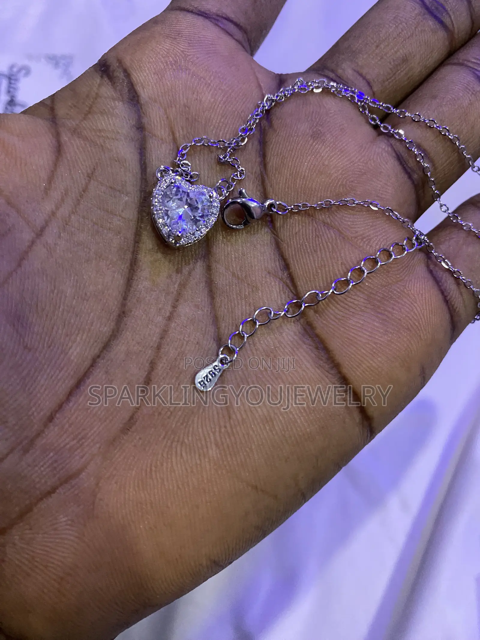 Moissainte Diamond Replica Necklace Made With Pure Sterling Silver