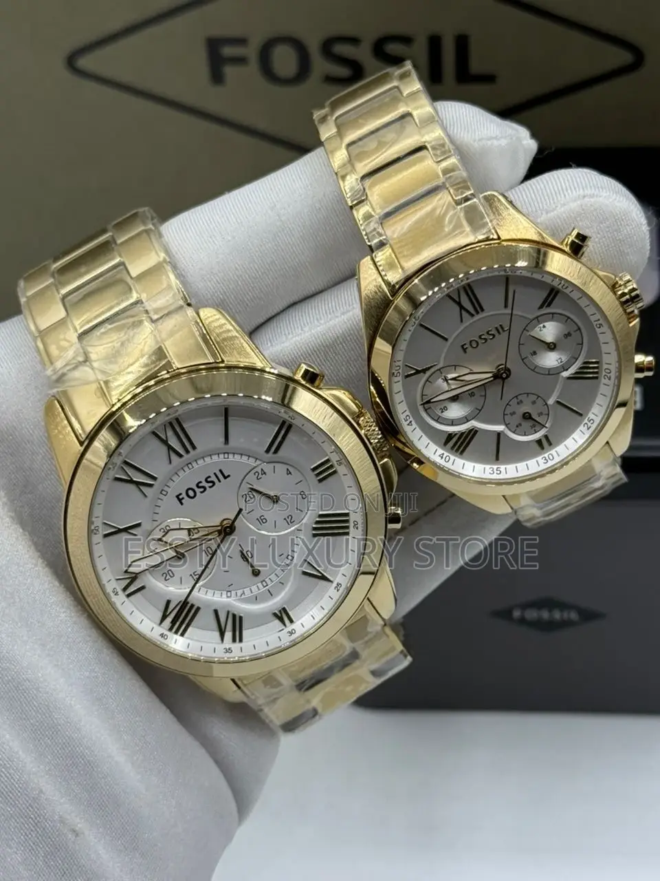 High Quality Luxury Fossil Couple Wristwatch