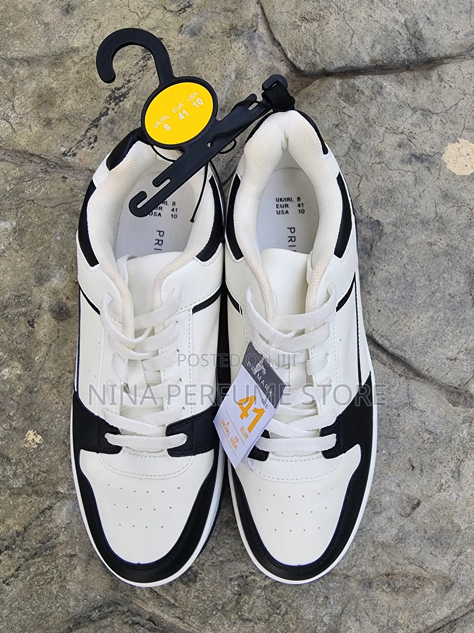 Black and White Comfortable Lace Up Sneakers by Primark