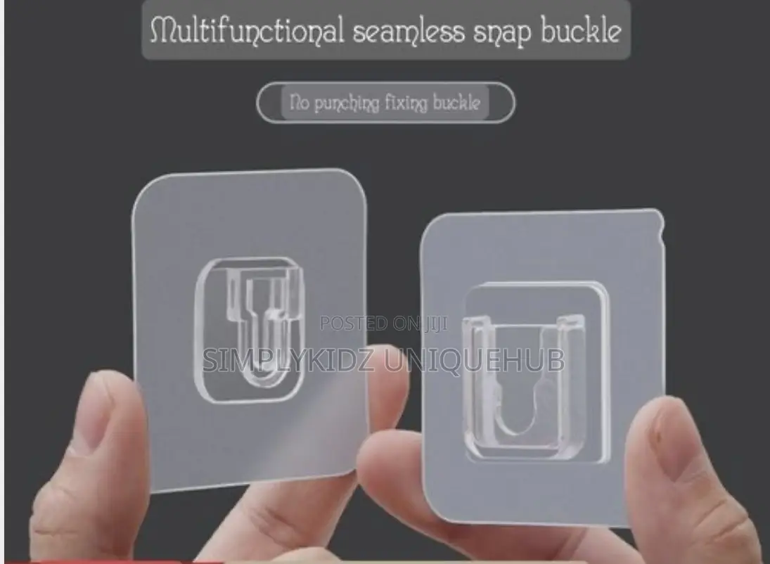 6pcs Double Sided Strong Self-Adhesive Snap Buckle
