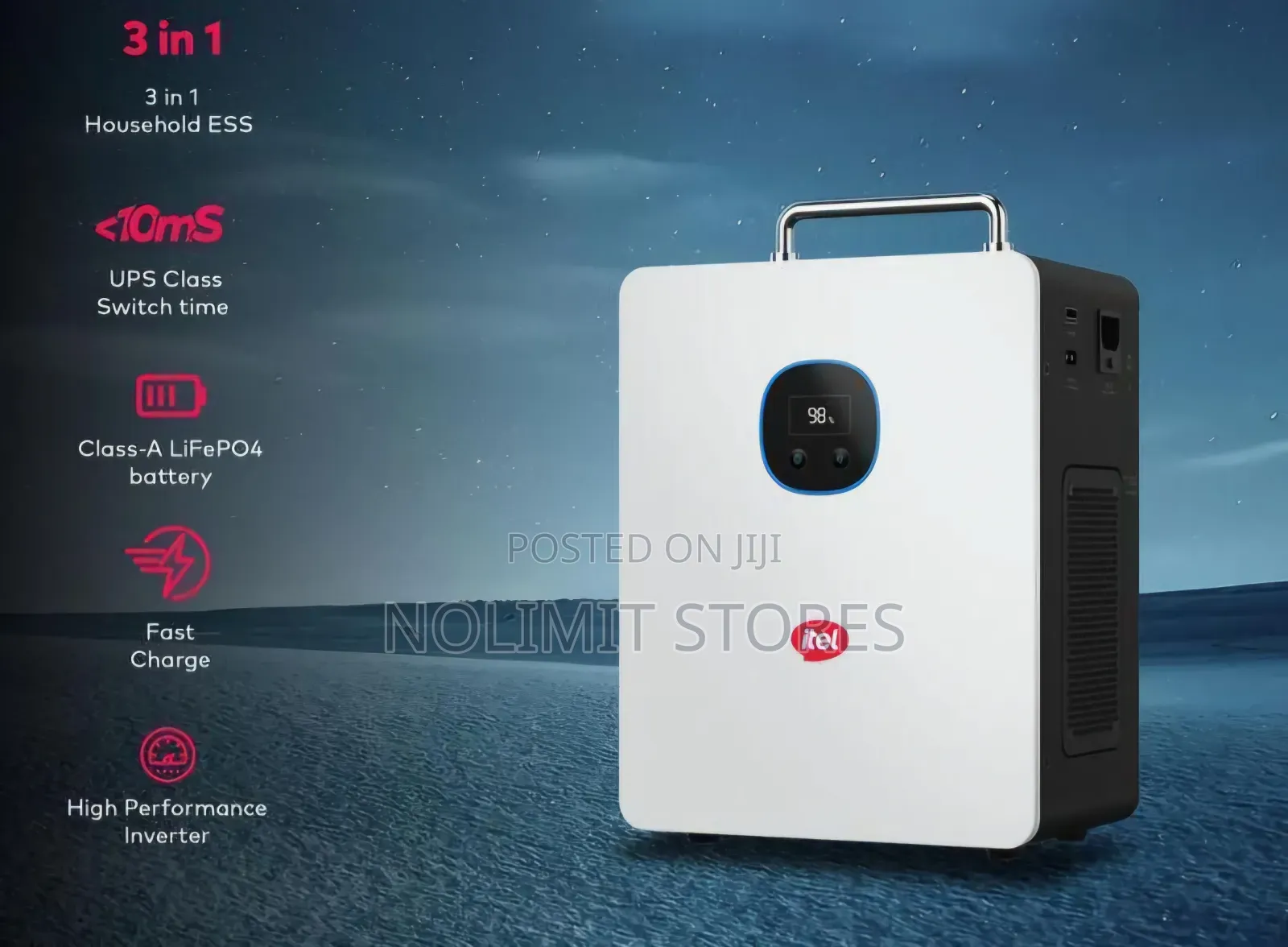 Itel Energy 500w + 1kwh Inverter Power Power System