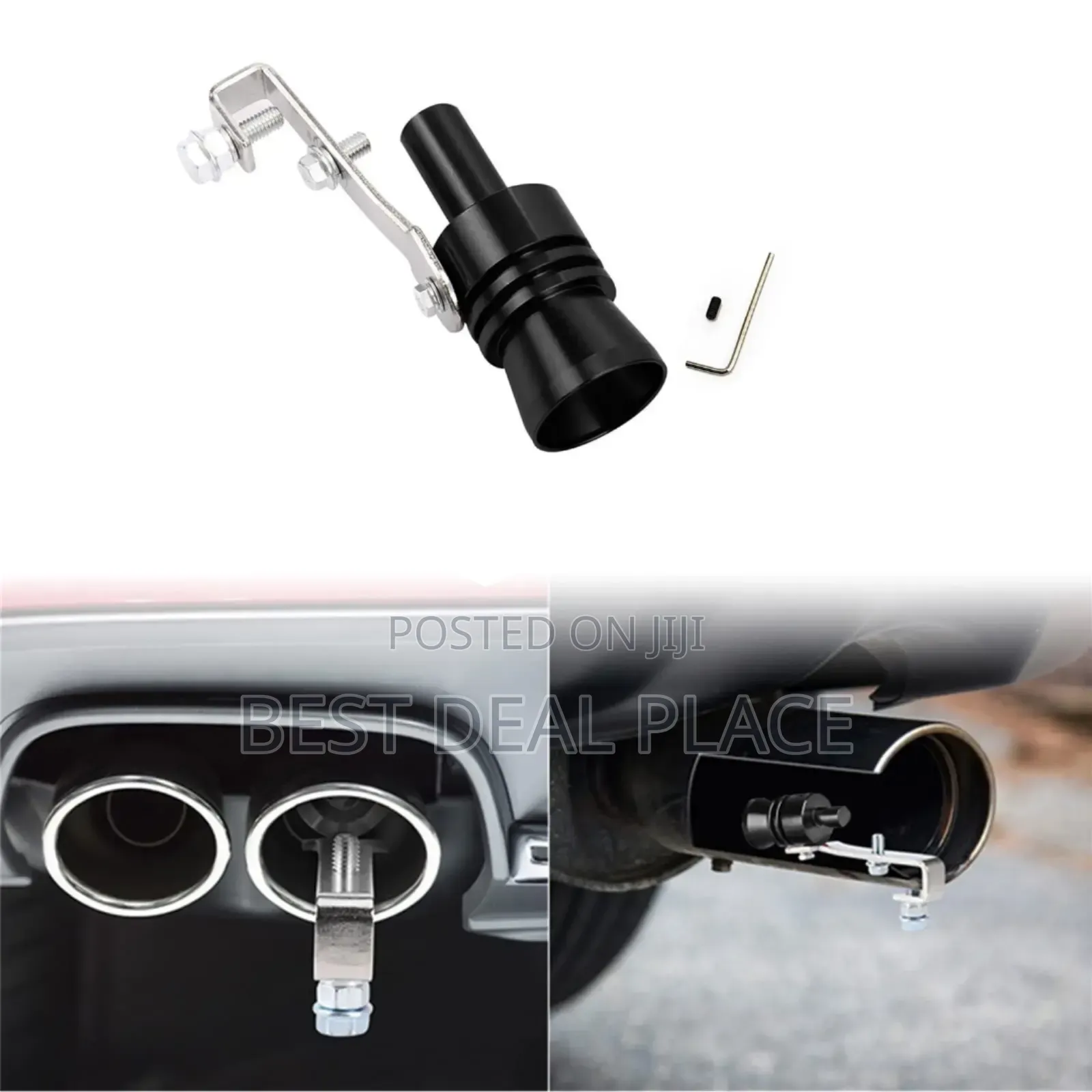 Universal Car Exhaust Muffler Turbo Sound Whistle Black