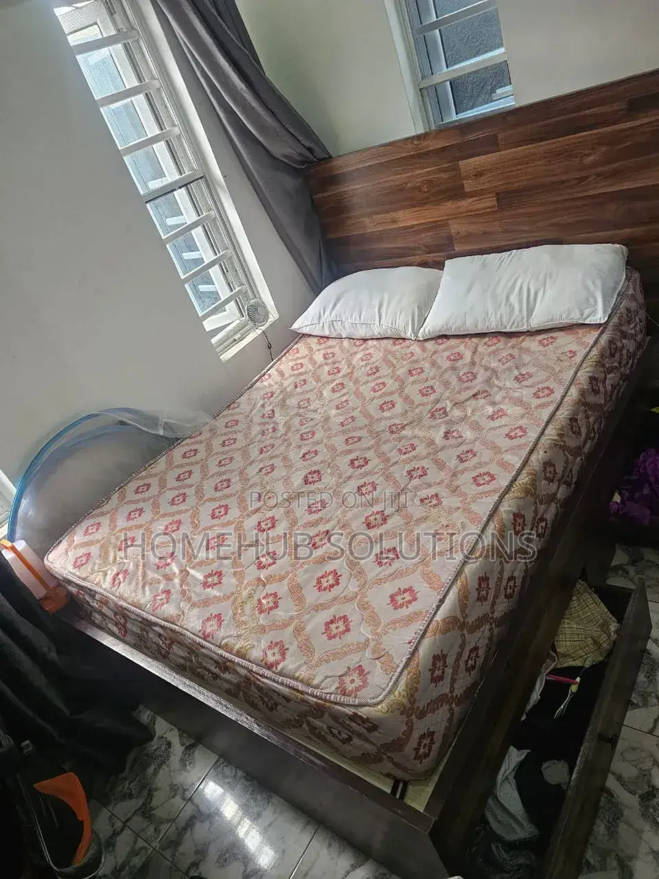 6by6 Bedframe With Mattress and Built-in Storage