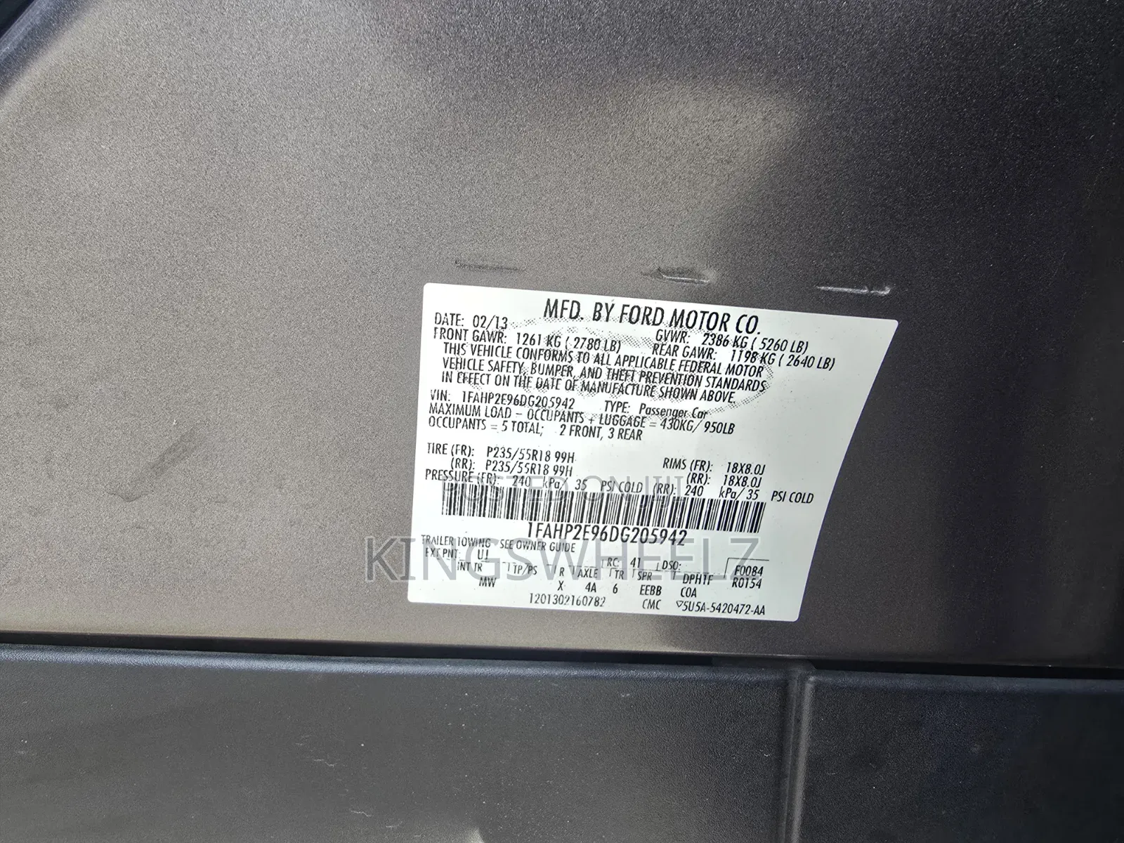 Ford Taurus SEL 2013 Gray