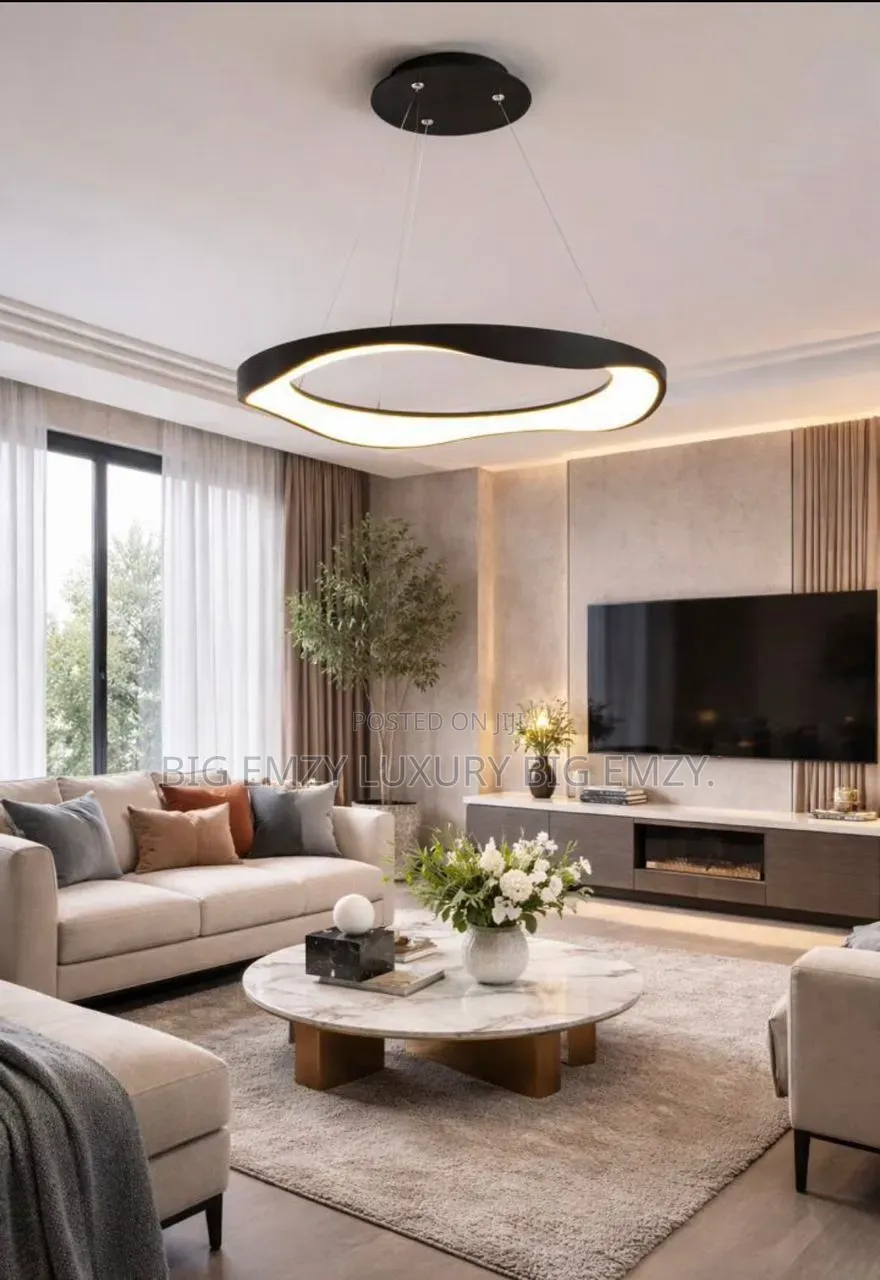 Open Center Dining and Living Room Pendant Lights.