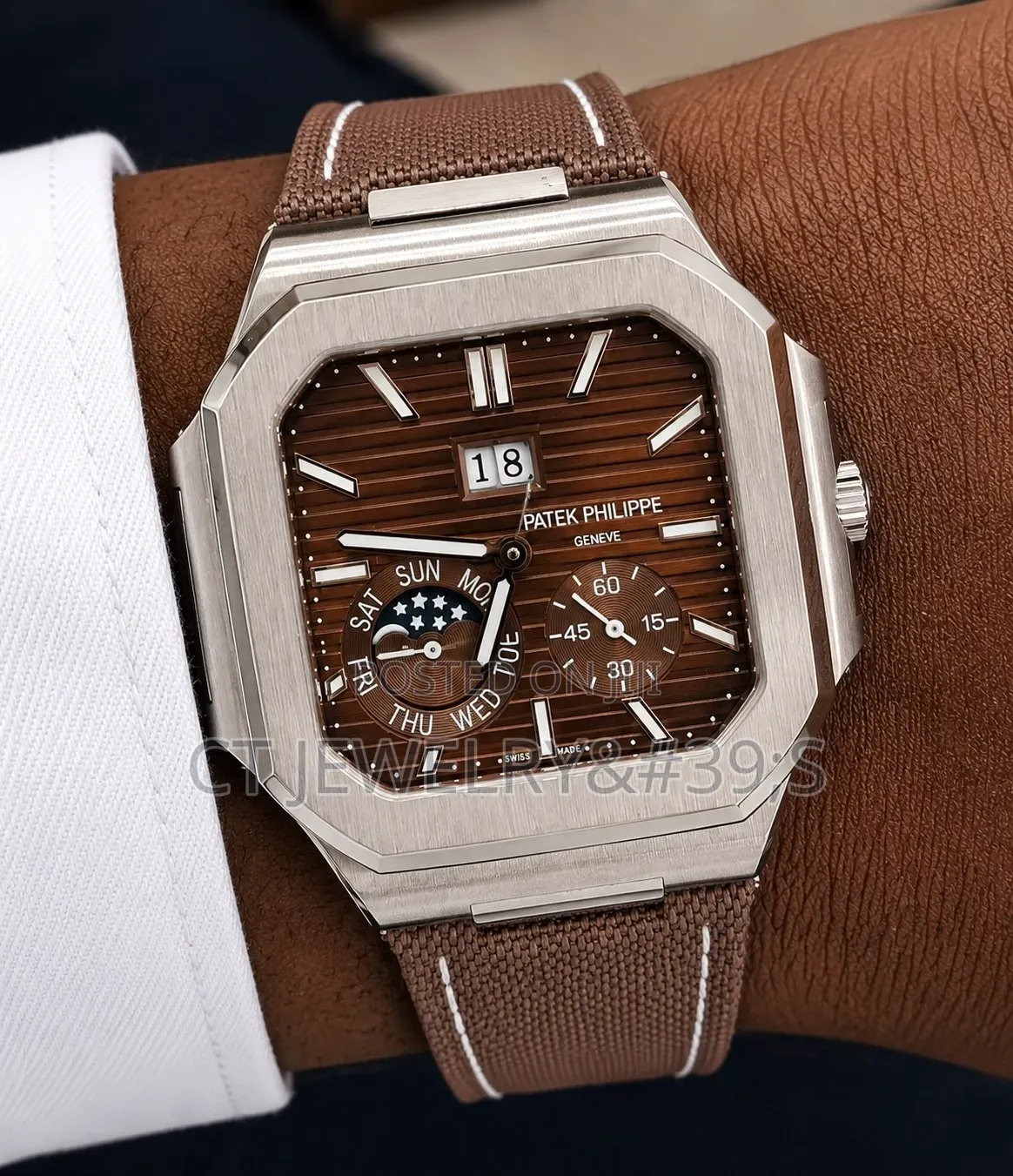 Original Luxury Patek Philippe Cubitus Watch Unique Denim-Style/Blue