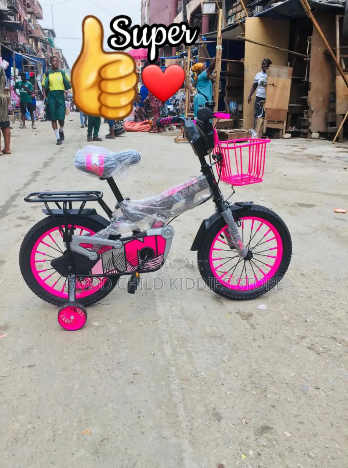Beautiful Size12pink Bicycle 3-6 Years