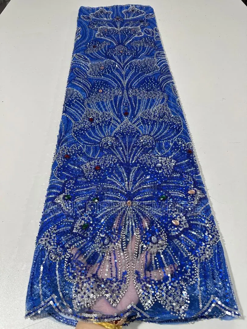 Bridal Embroidered Beaded Fabric