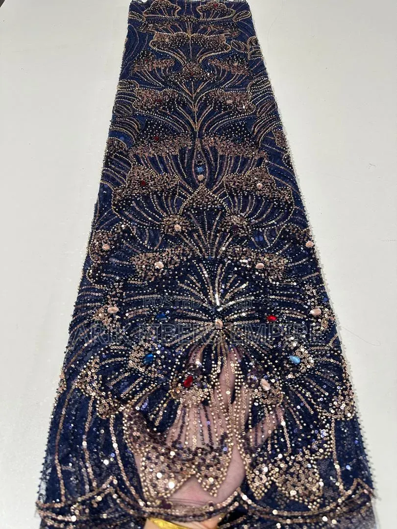 Bridal Embroidered Beaded Fabric