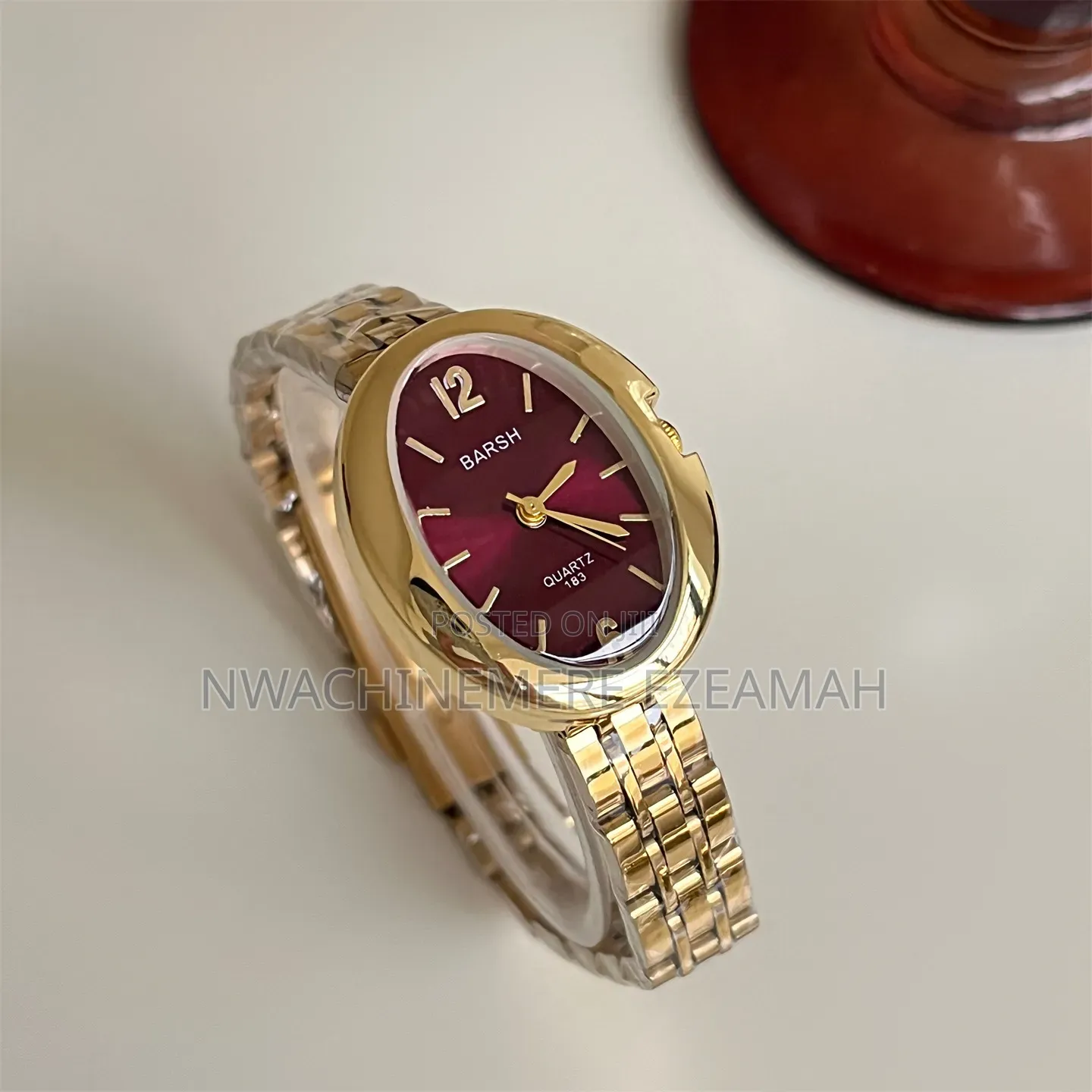 Elegant Luxury Women Wrist Watch With Red Dial – Premium Quartz Watch