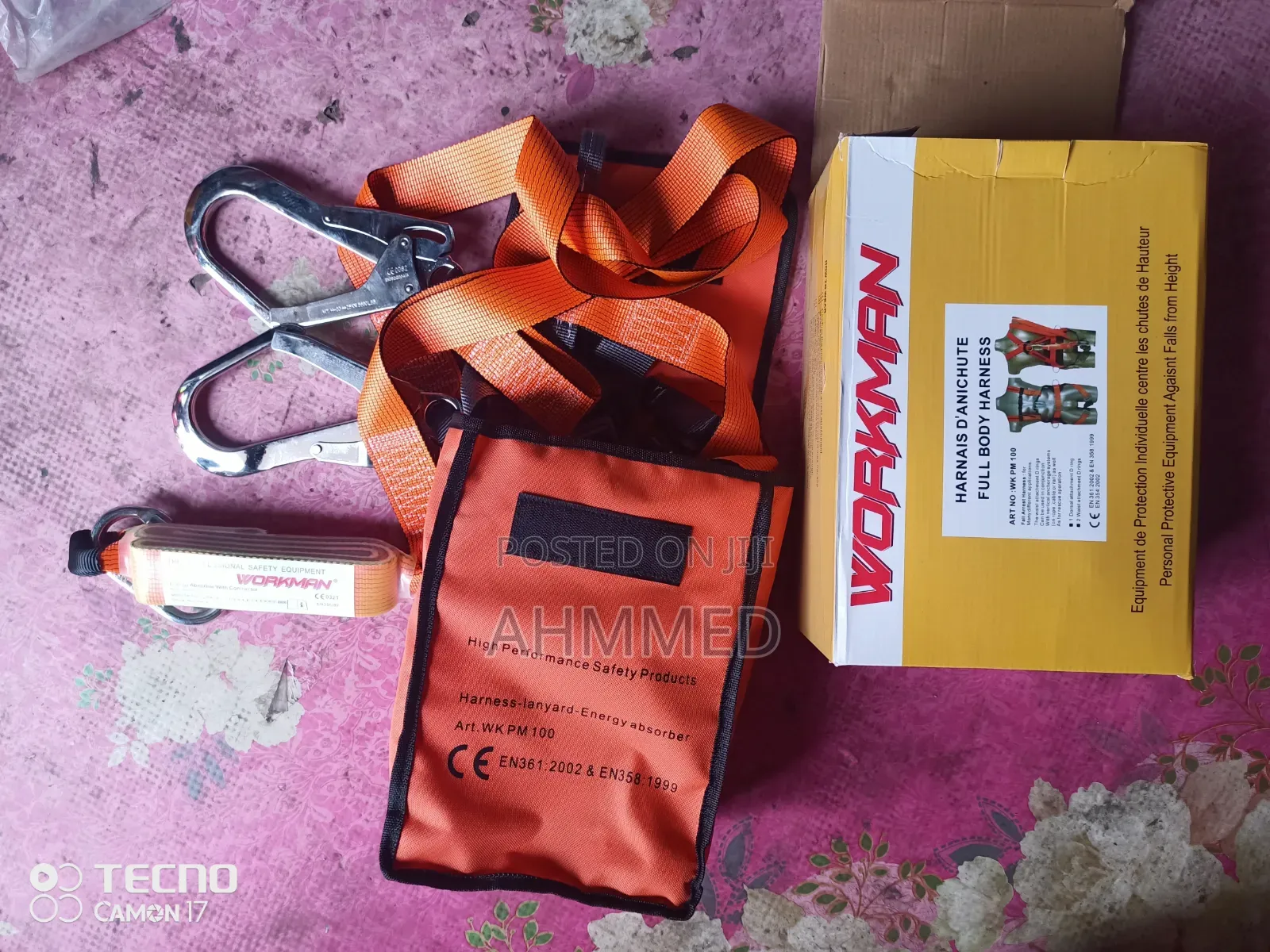 Workman Safety Harness Belt Double Hook