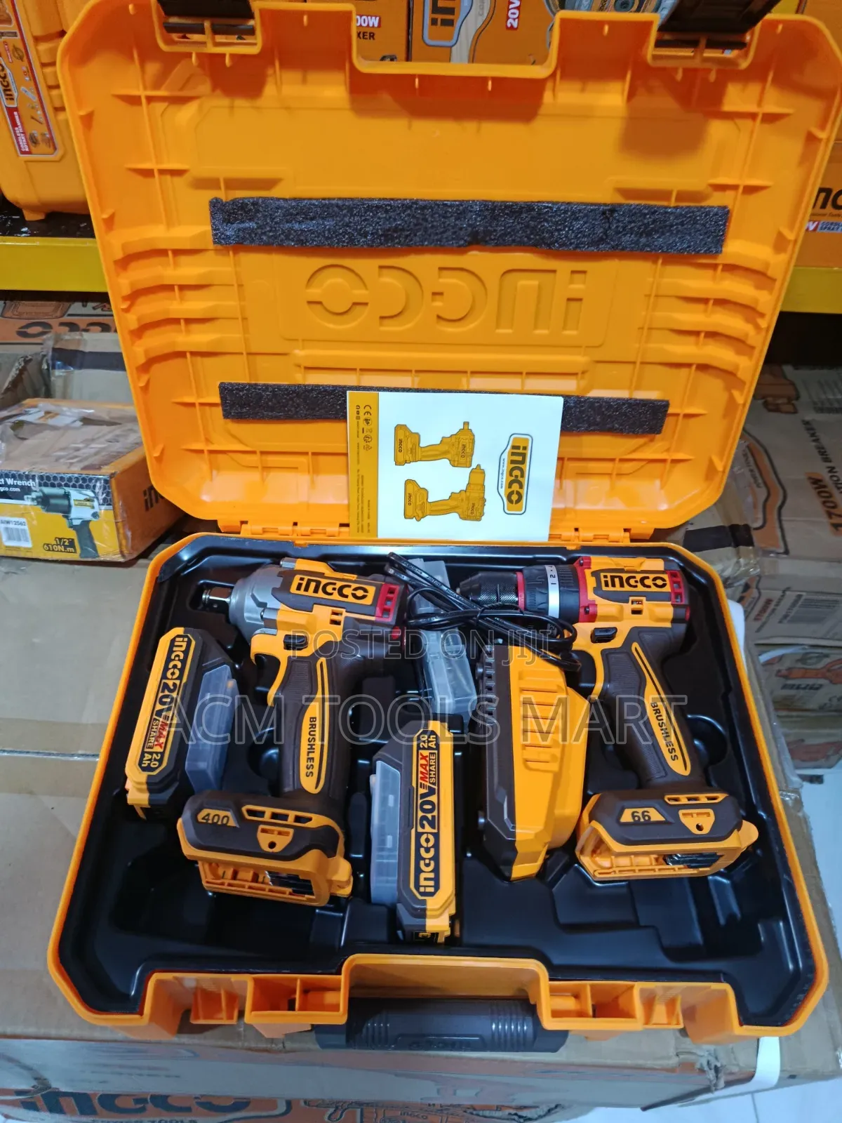 Ingco Ckli20275 Combo Kit | Impact Drill + Impact Wrench |