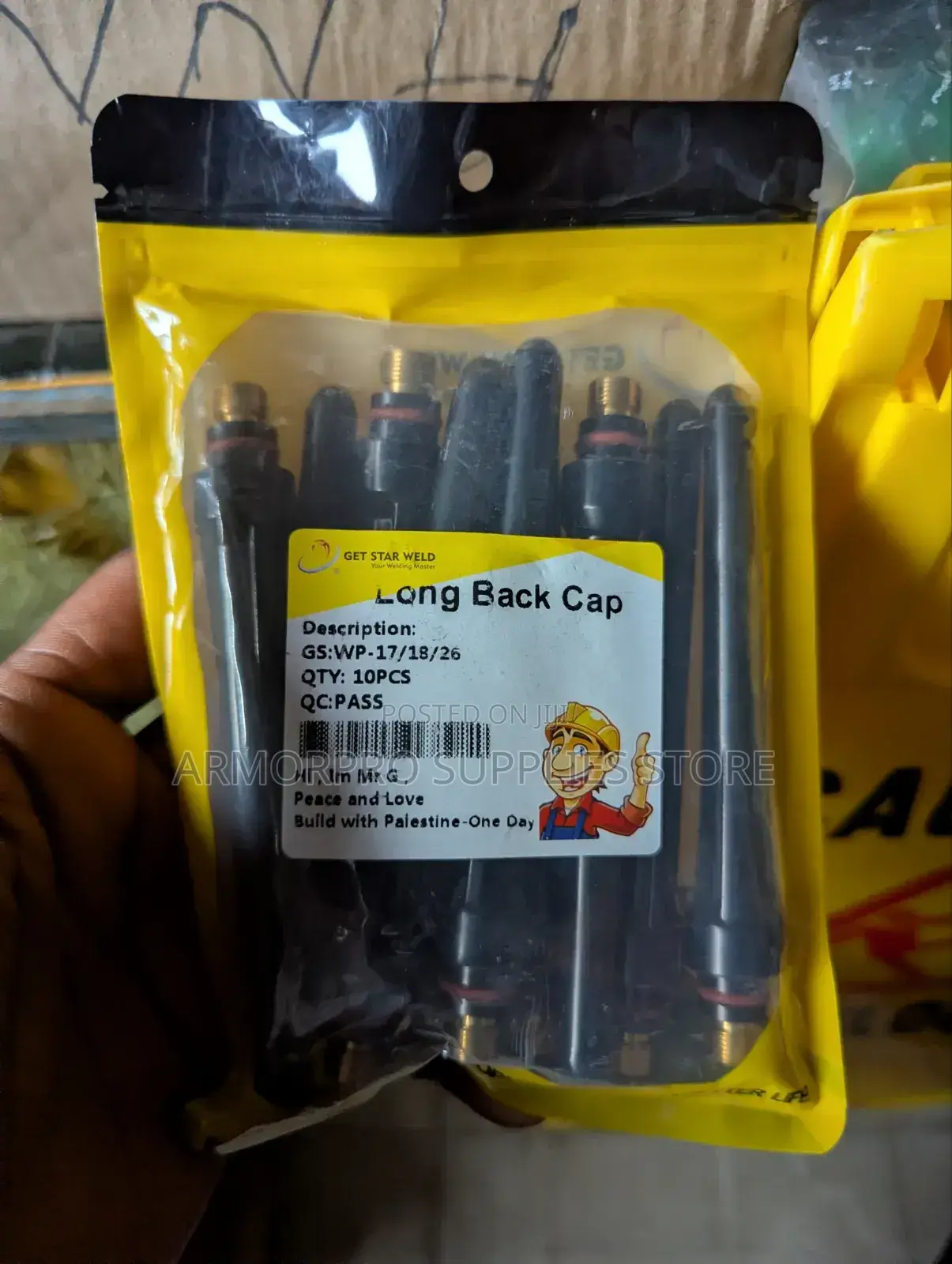 10 Get Star Weld Brand Long Back Caps Designed for Tig Welding Torche