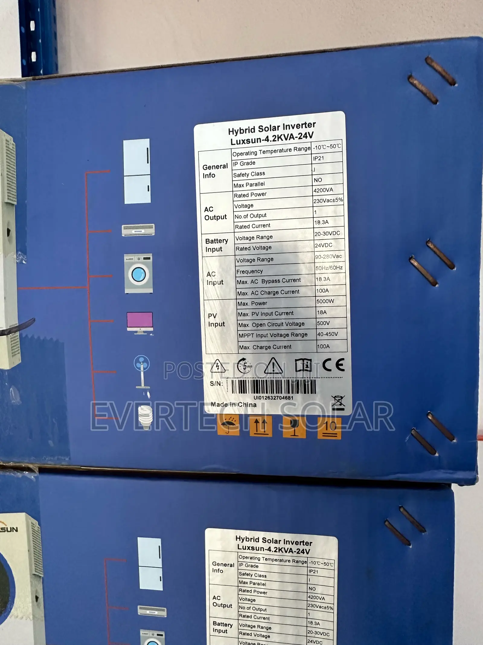 4.2kva Luxsun Hybrid 24v Inverter System With Upto 100a Charger