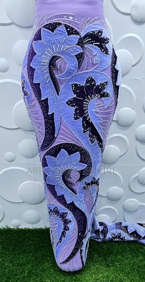 Full Velvet Embroidered Beaded Fabric