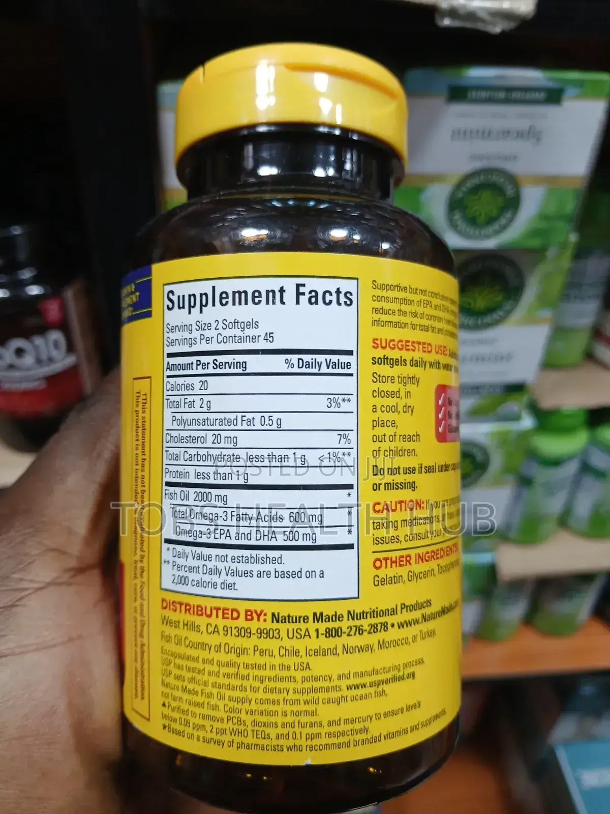 Nature Made Fish Oil 1000mg Omega-3 – Heart Health Support Softgels