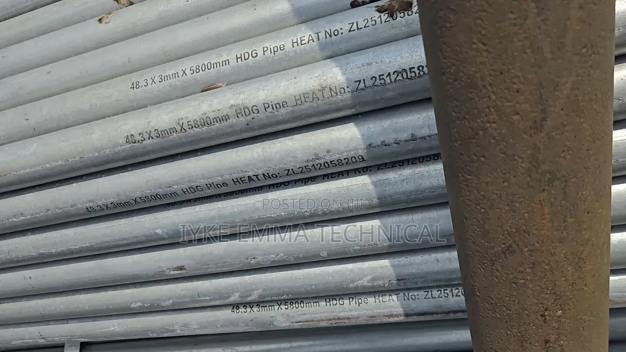 1-1/2" X 4mm X 5.8m Galvanised Steel Scaffold Pipe 5.8mtrs