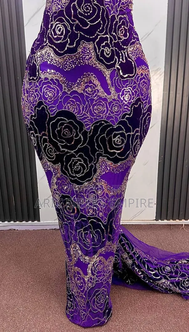 Amazing Velvet Beaded Lace Fabric