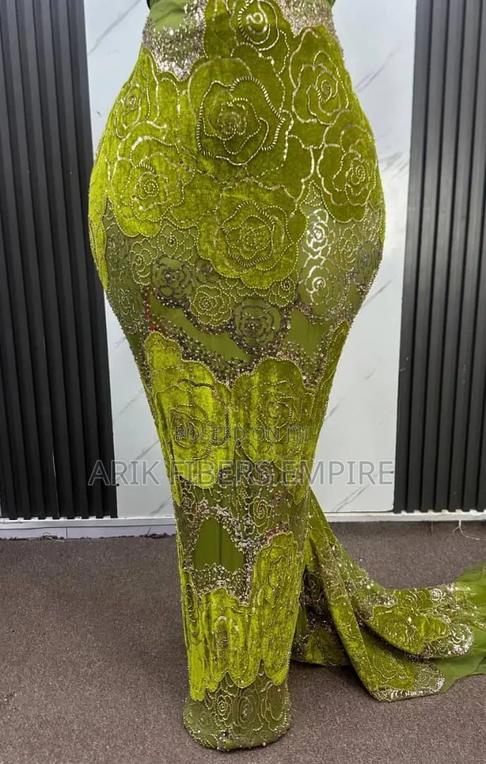 Amazing Velvet Beaded Lace Fabric