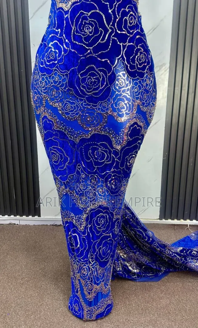 Amazing Velvet Beaded Lace Fabric