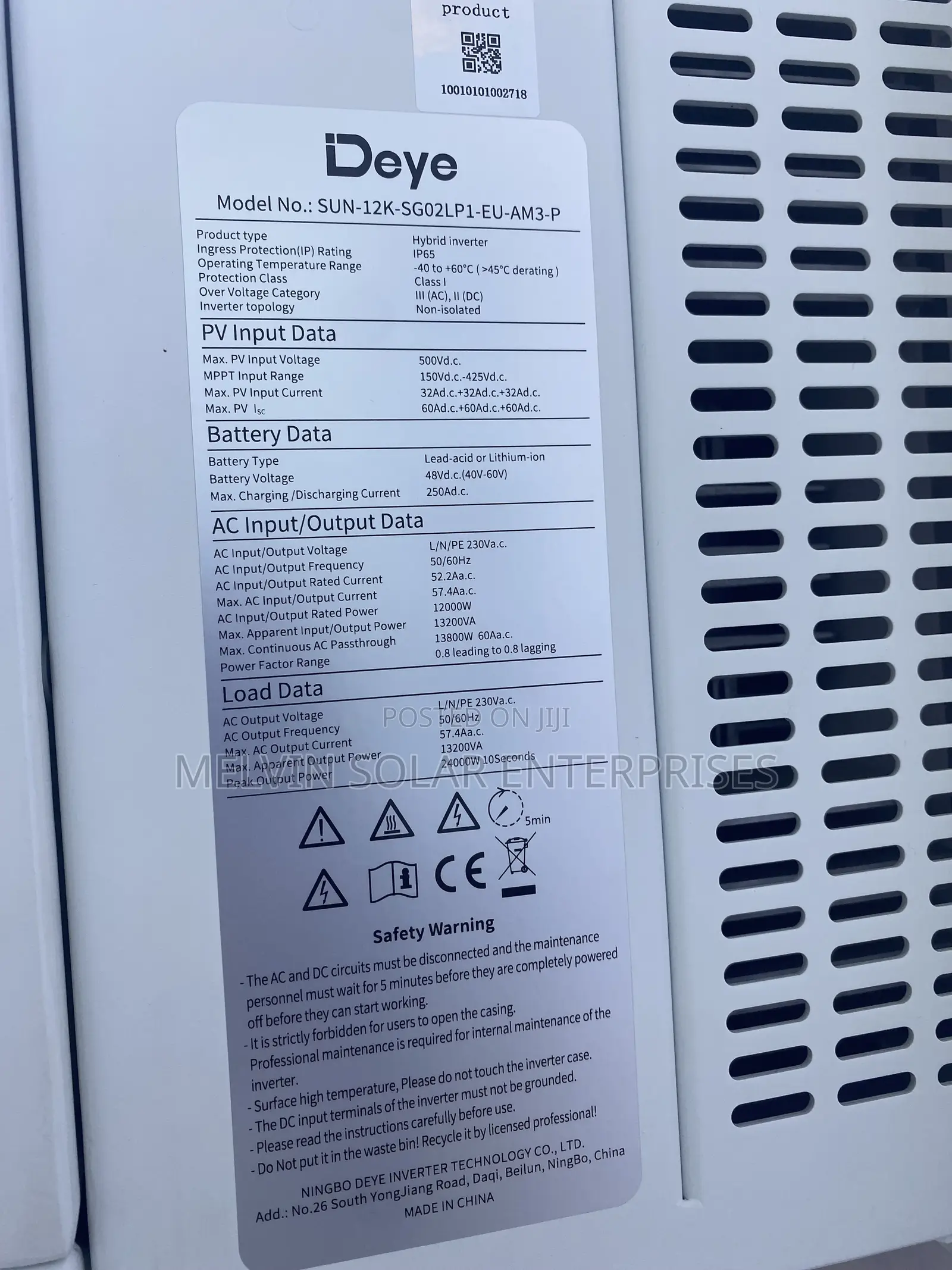 12kw 48v Deye Sun Solar Hybrid Inverter Available in Store Now