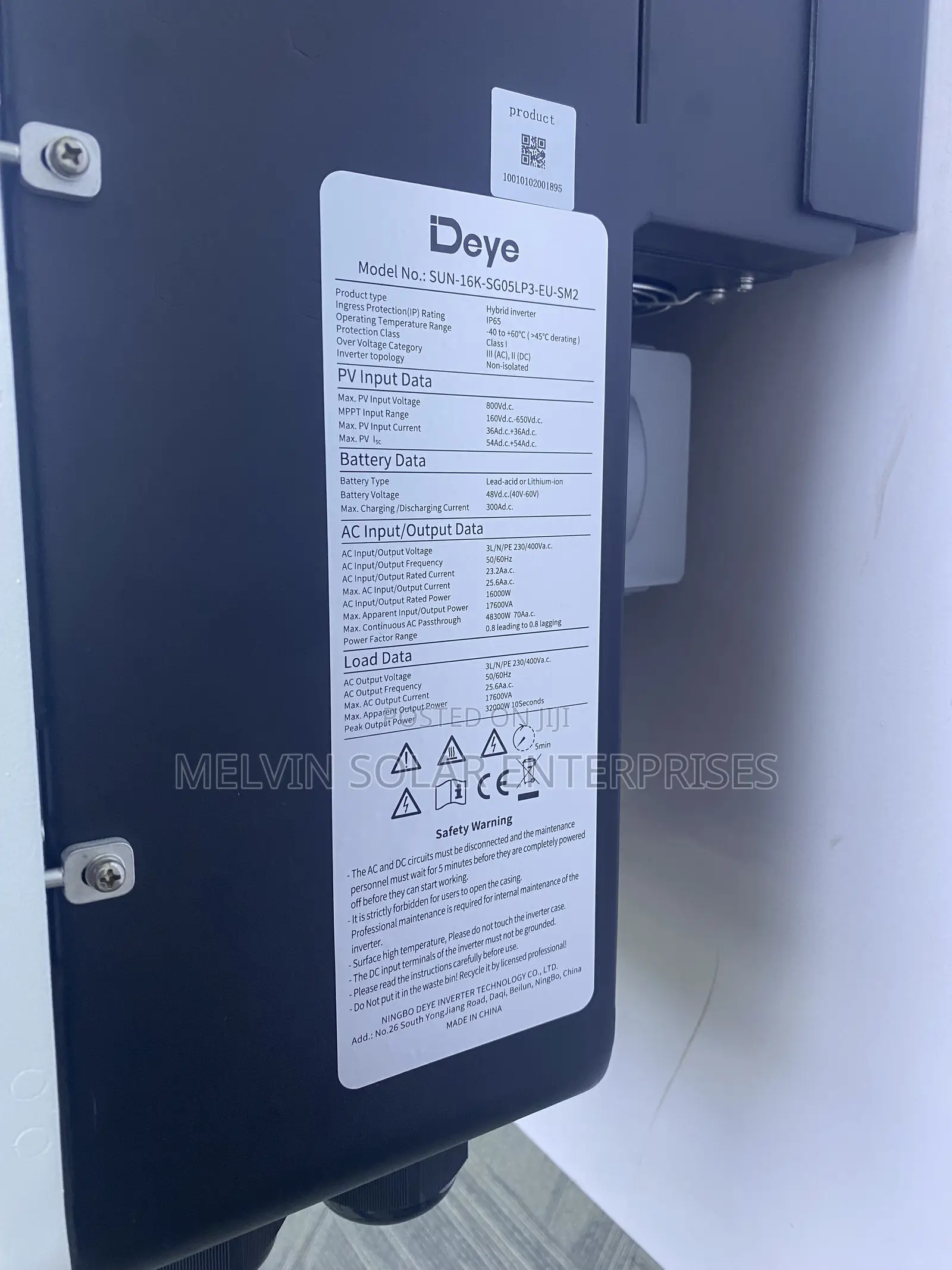 Deye Sun 12kva Hybrid Inverter Three Phase Solar Pure Sine Wave