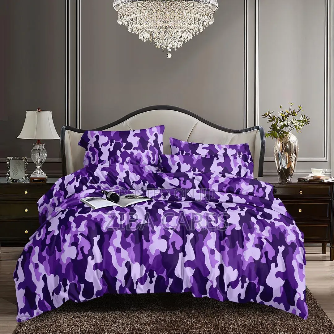 Purple Combination + Duvet +Bedsheet + Pillowcases 4x6