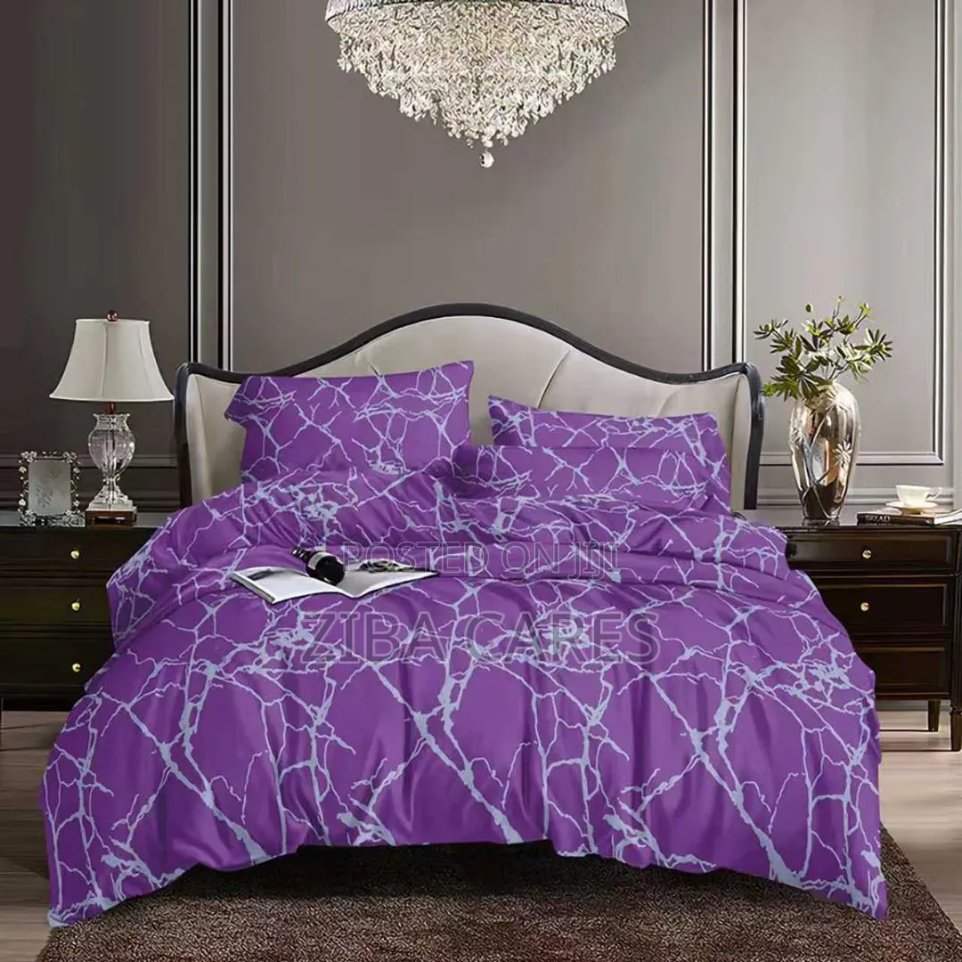 Purple Combination + Duvet +Bedsheet + Pillowcases 4x6