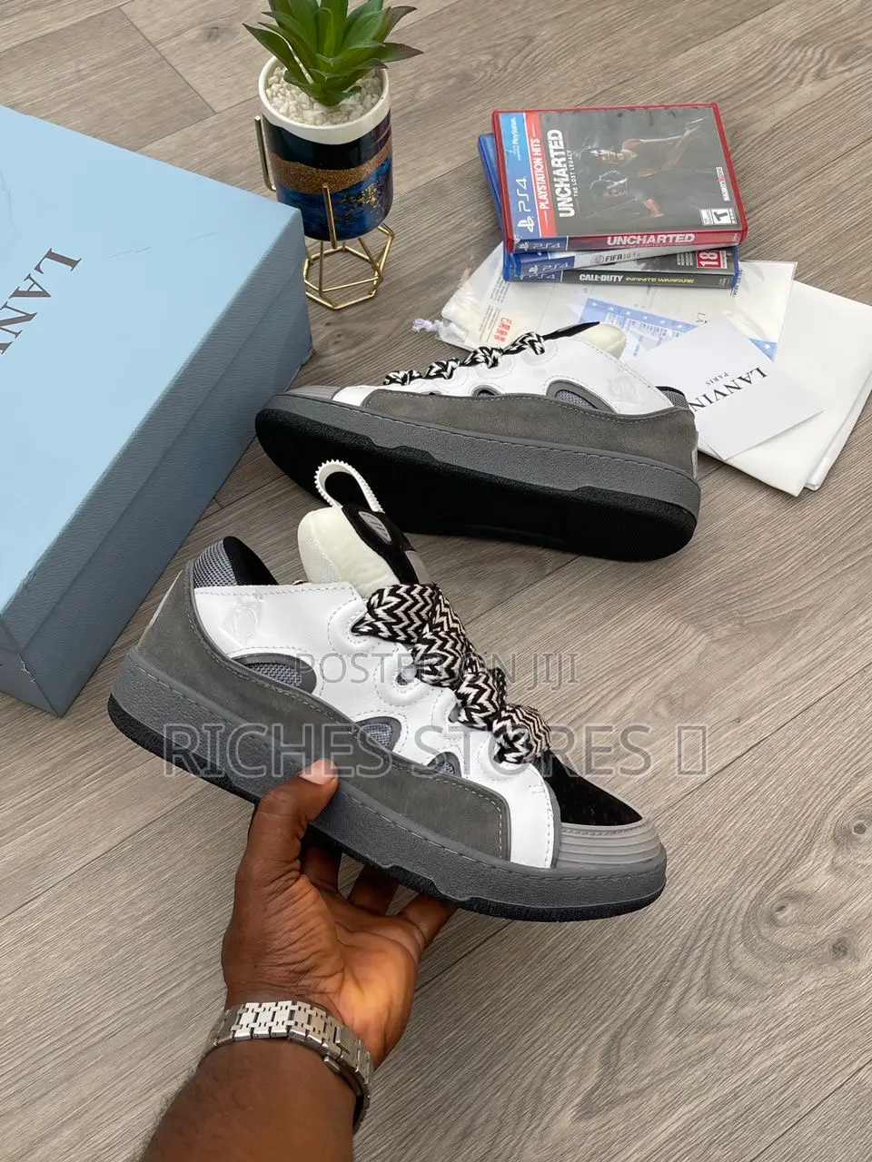 Original Lanvin Paris “Grey” Luxury Sneakers