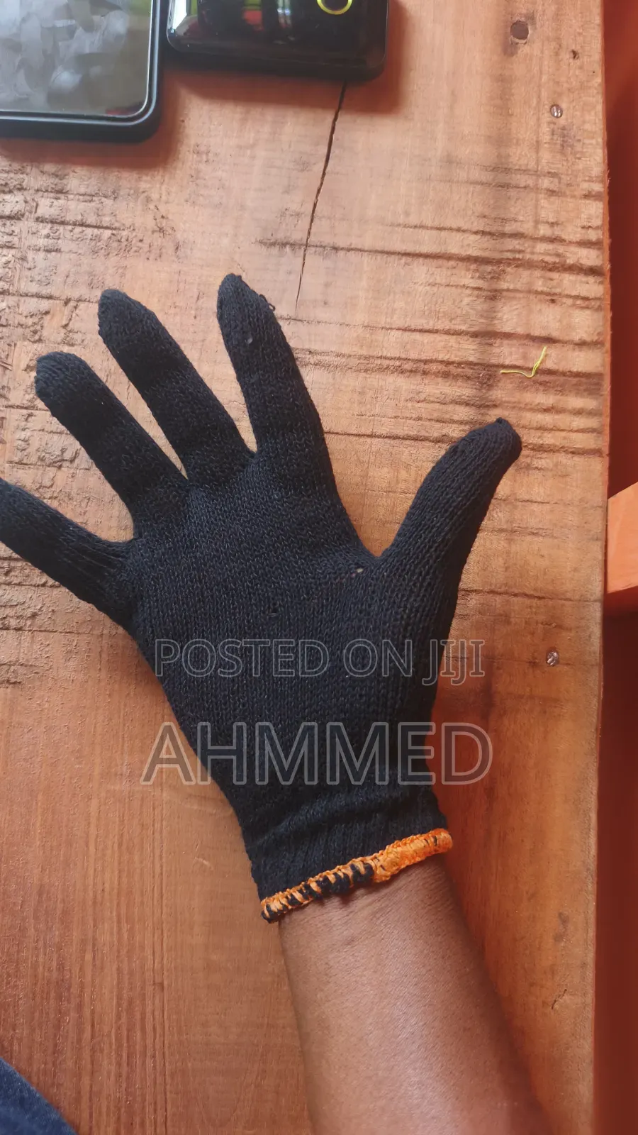 Black Cotton Hand Gloves T