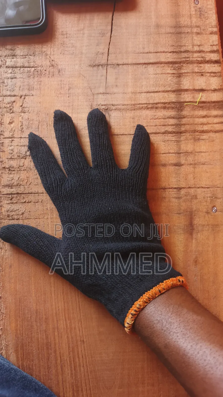 Black Cotton Hand Gloves T